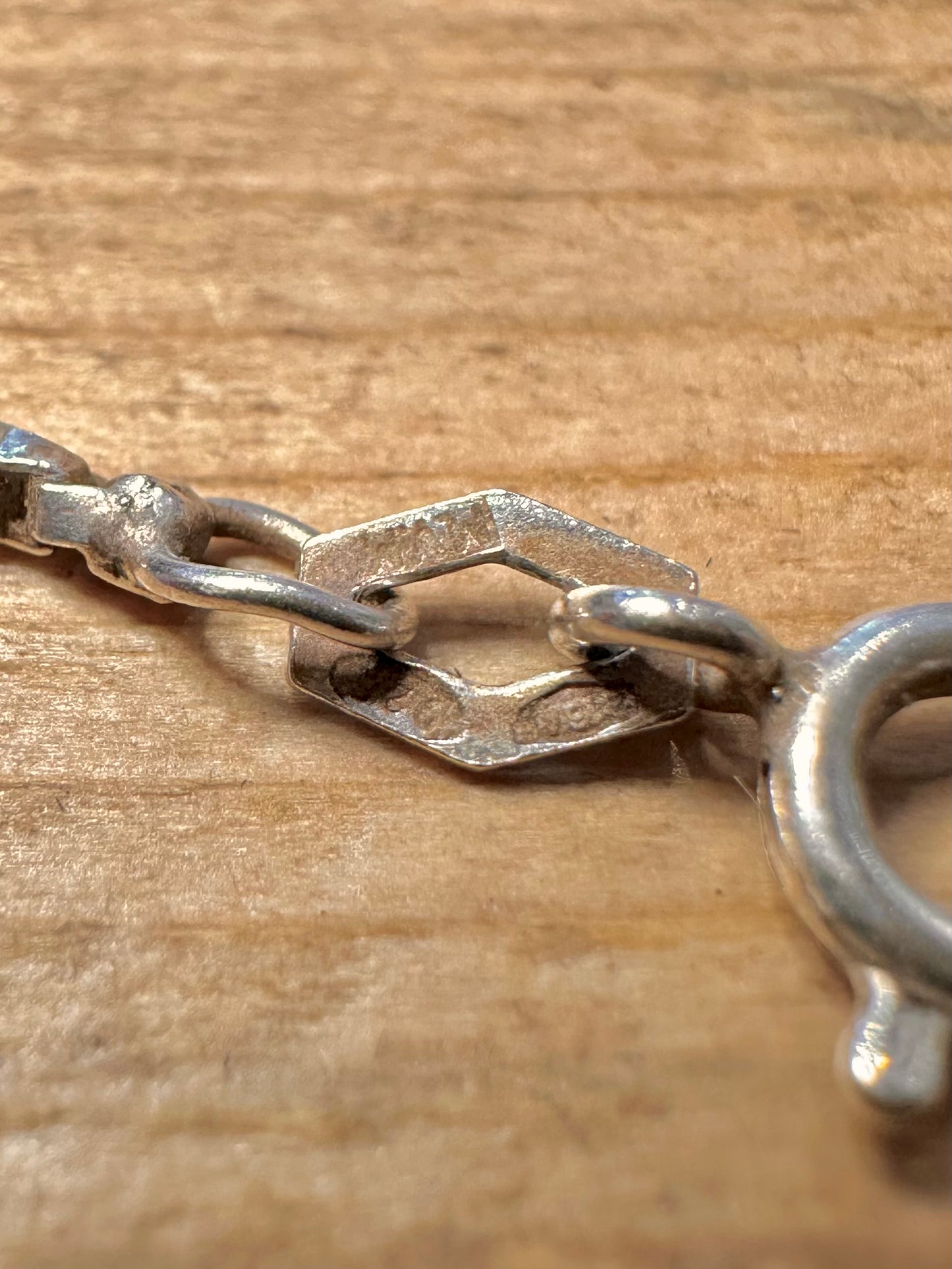 Vintage Twisted Box Chain 925 Silver 16 inch Necklace