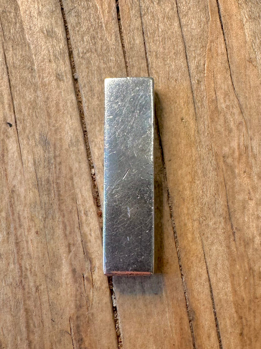 Modernist Solid Bar 925 Sterling Silver Pendant