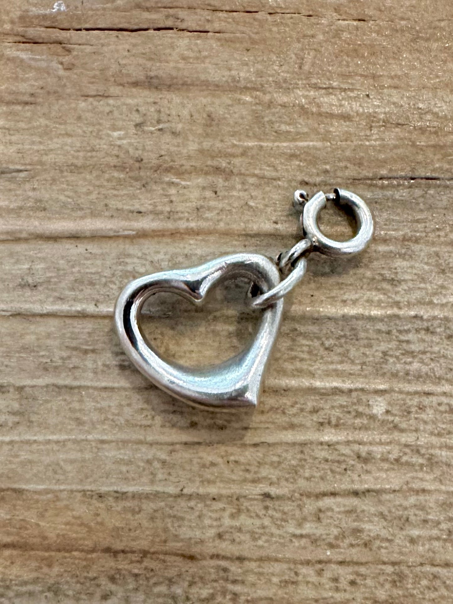 Vintage Heart 925 Silver with Clasp Pendant