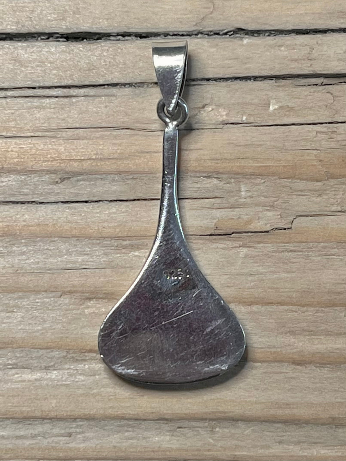 Bell Shaped Turquoise Inlay 925 Sterling Silver Pendant
