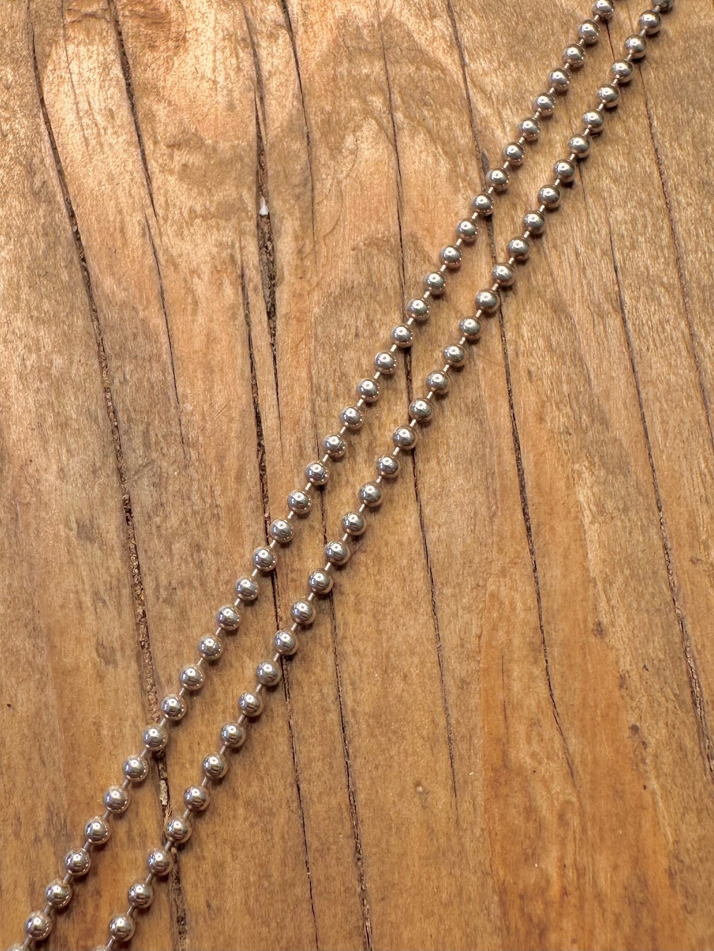 Vintage Ball Chain 925 Sterling Silver 20 inch Necklace