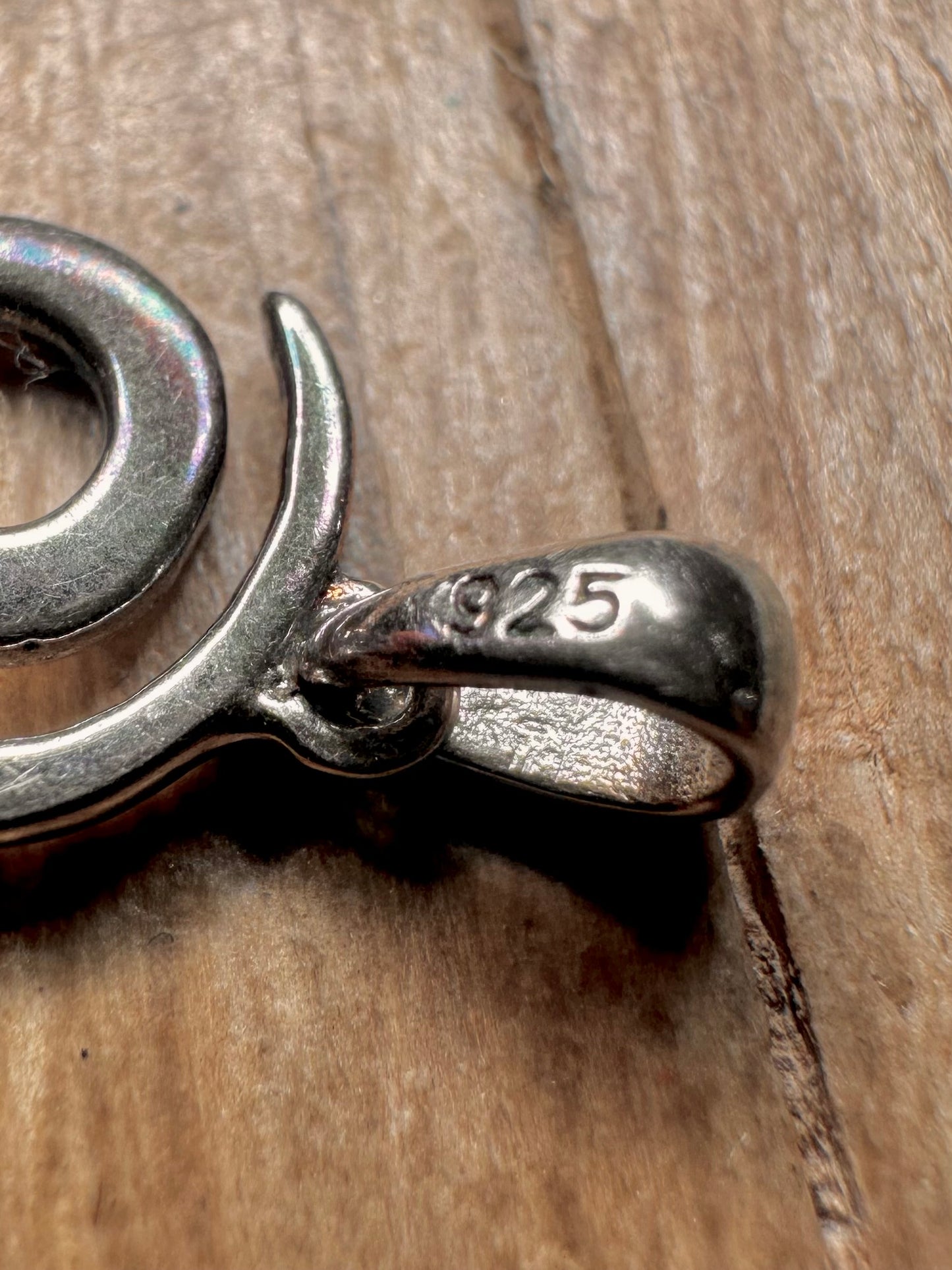 Modernist Abstract Swirl 925 Sterling Silver Pendant