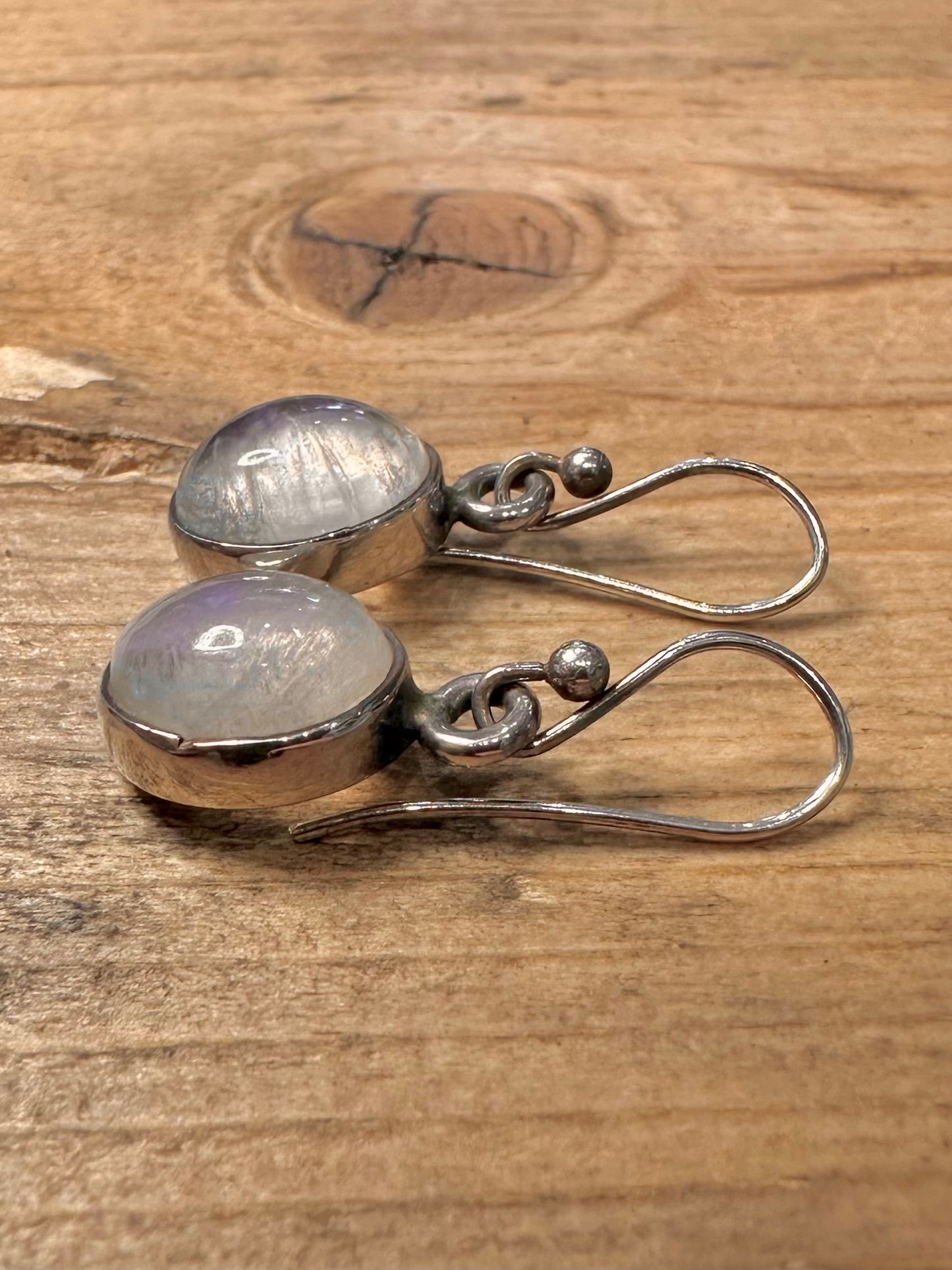 Vintage Moonstone 925 Silver Earrings