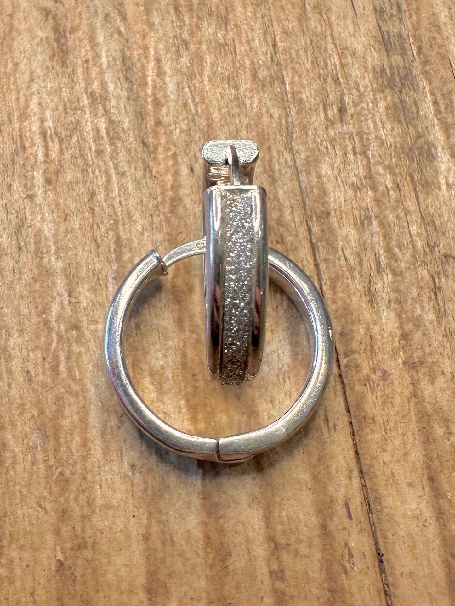Glitzer-Creolen aus 925er Sterlingsilber
