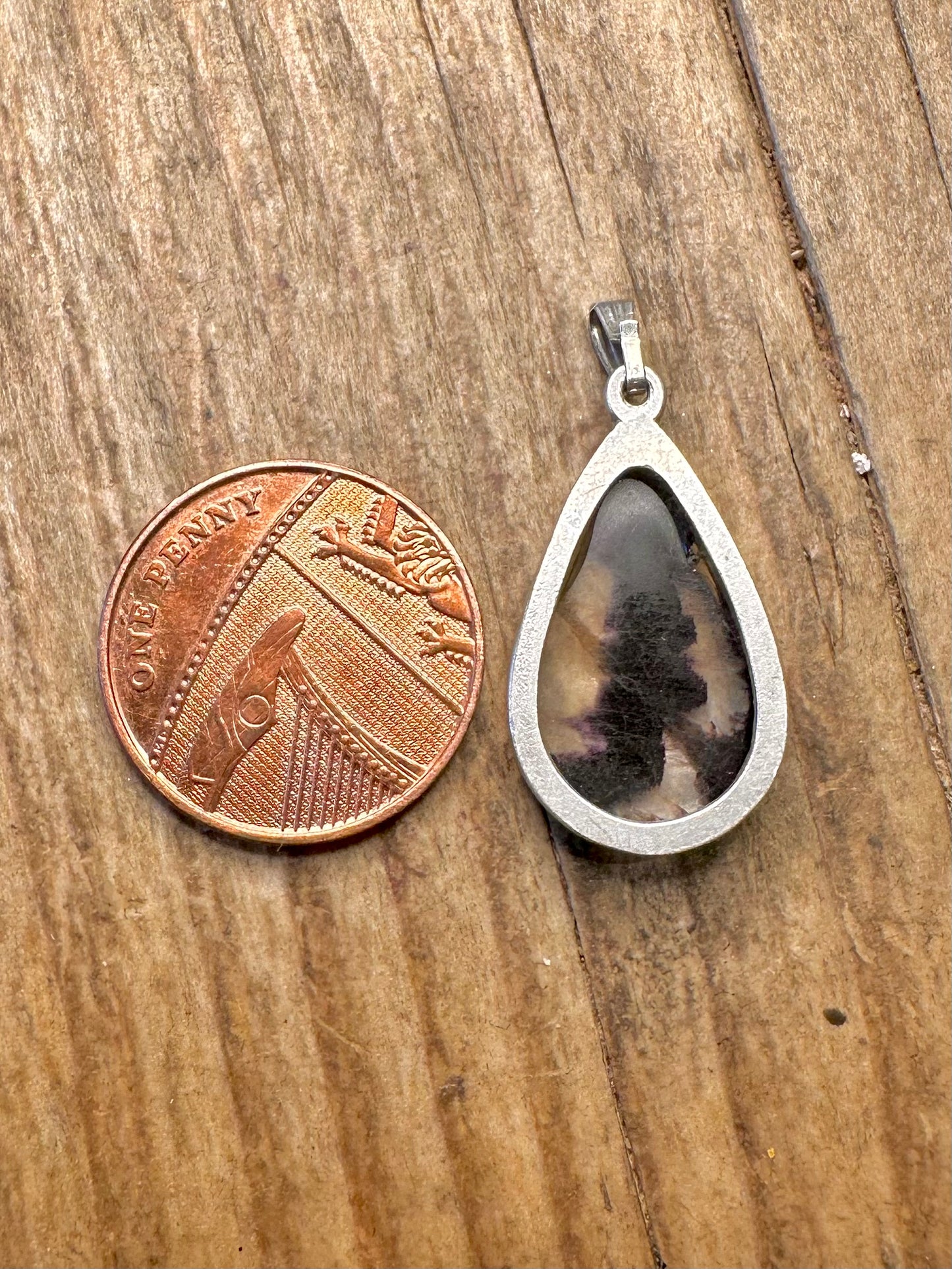 Blauer John-Tropfen-Anhänger aus 925er Sterlingsilber
