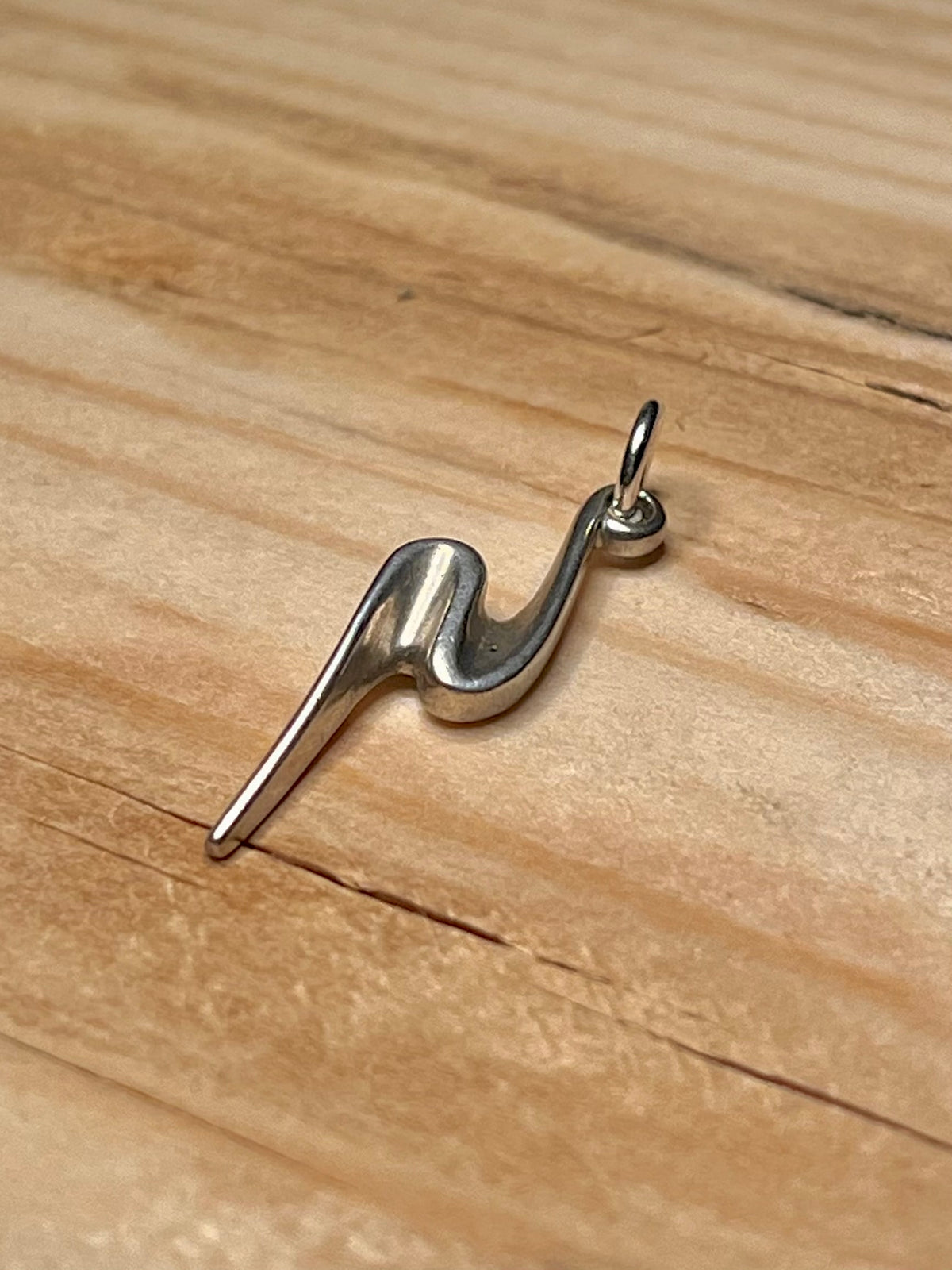 Small Simple Wave Maker CJL 925 Sterling Silver Pendant