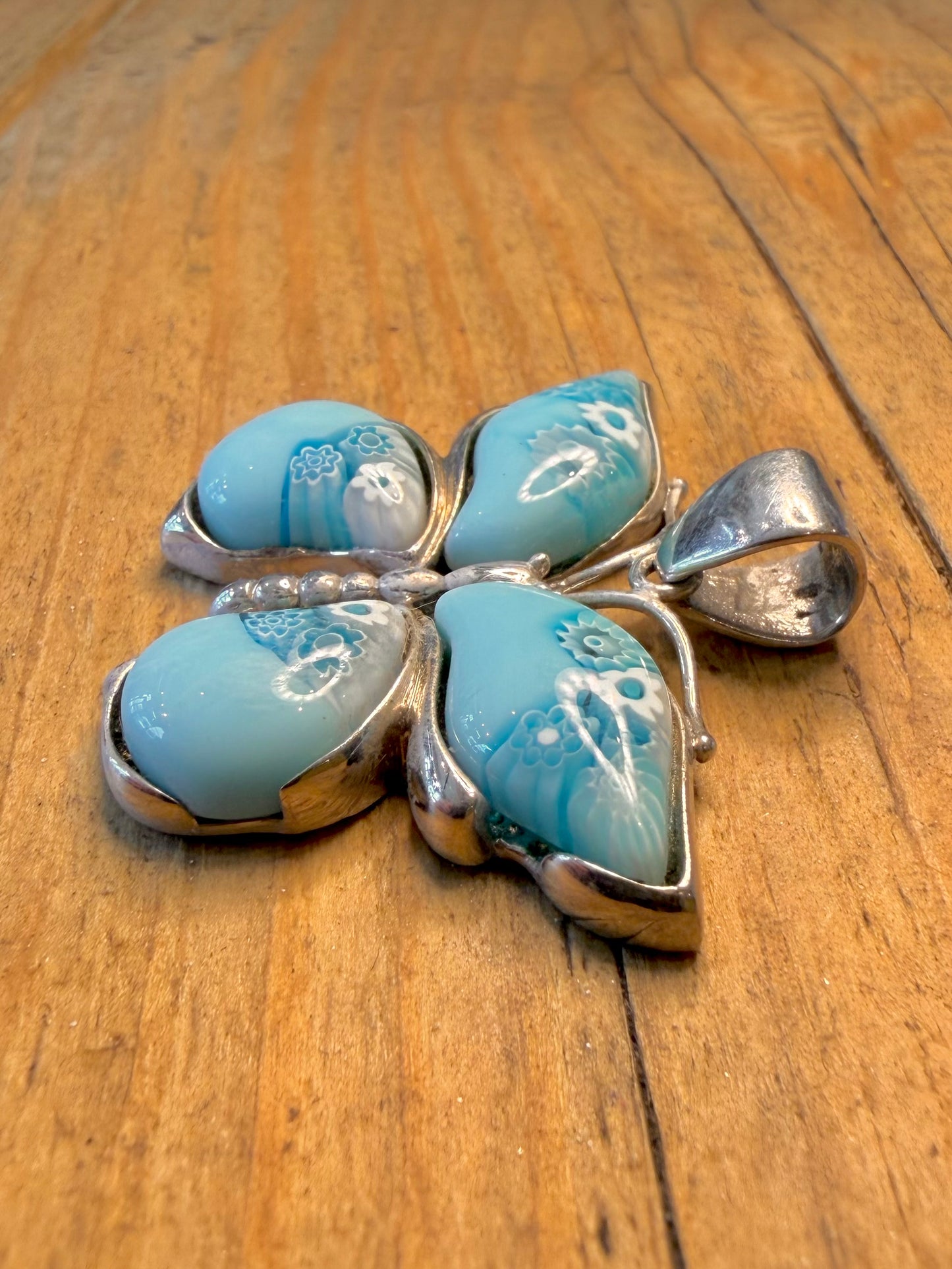 Butterfly Maker Alan K Millefiori 925 Sterling Silver Pendant
