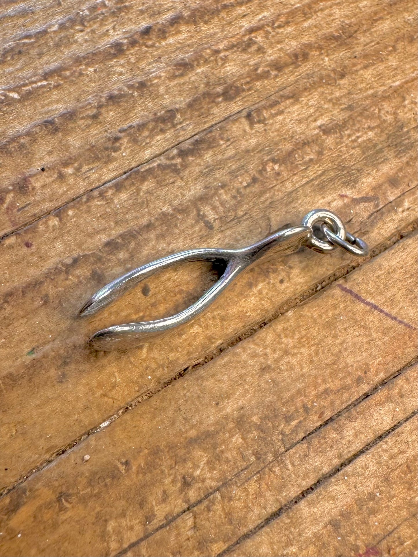 Wishbone 925 Sterling Silver Charm Pendant