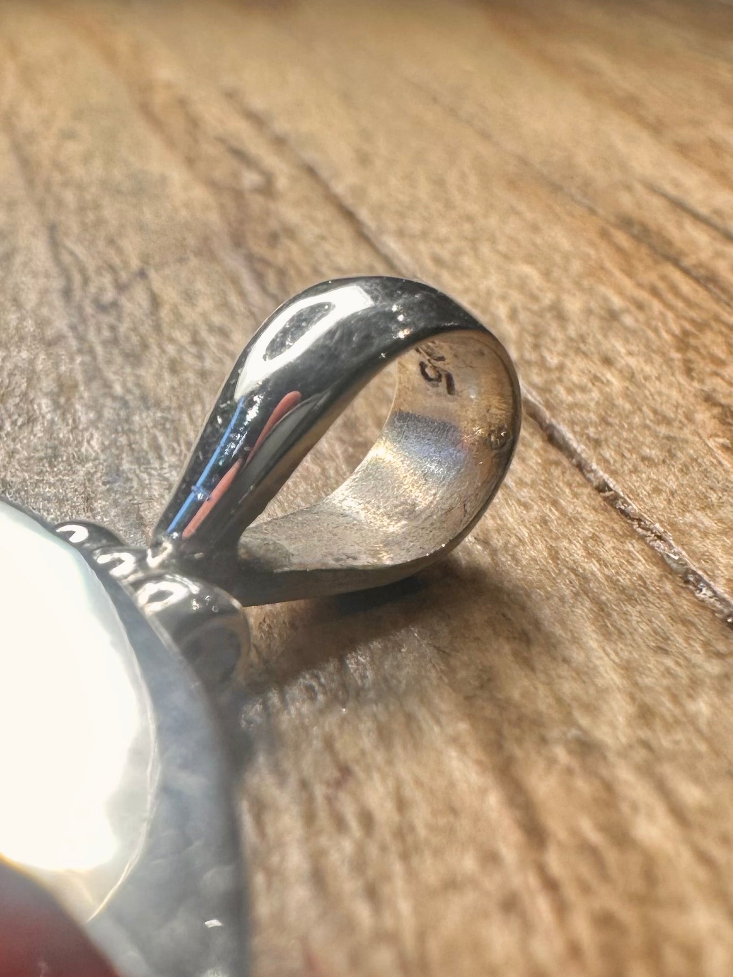 Abstract Coral Oval 925 Sterling Silver Pendant