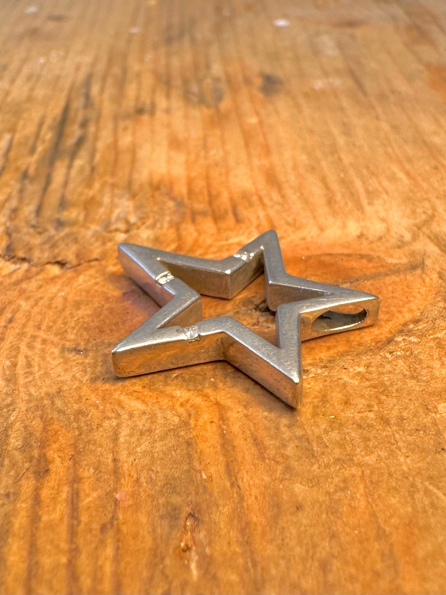 Star with Diamonds 925 Sterling Silver Pendant