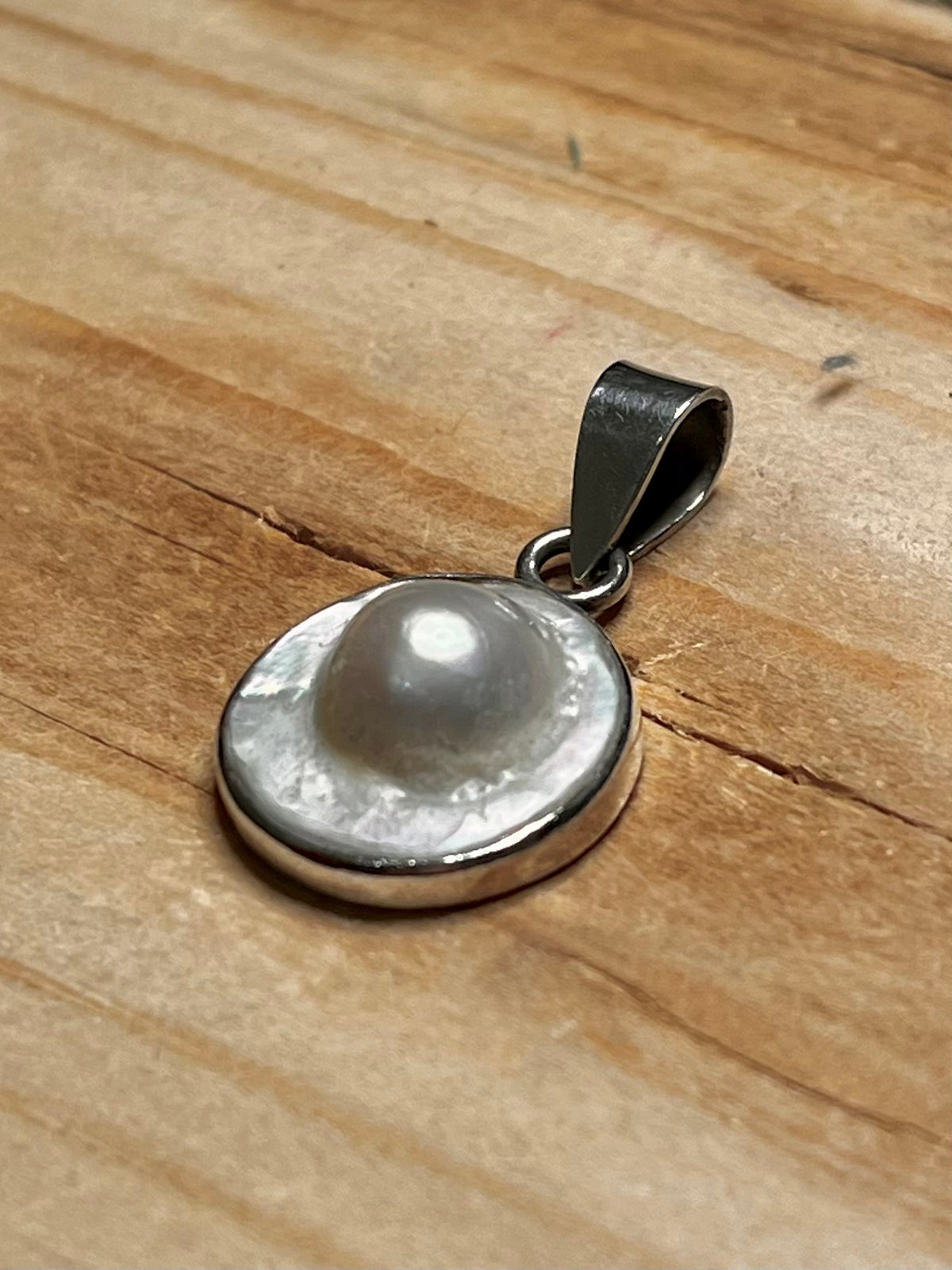 Blister Pearl 925 Sterling Silver Pendant