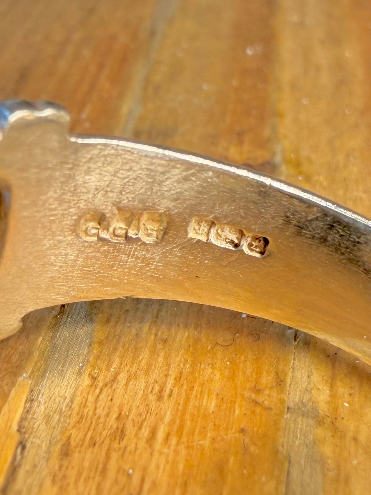 Unique 1985 Keepers Maker GGC Hallmarked 925 Sterling Silver Size Z+6 Ring