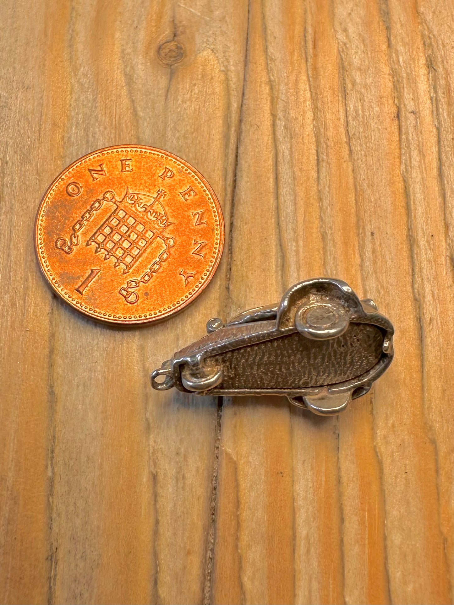 Vintage Rare Messerschmitt Bubble Car Opens 925 Sterling Silver Charm Pendant