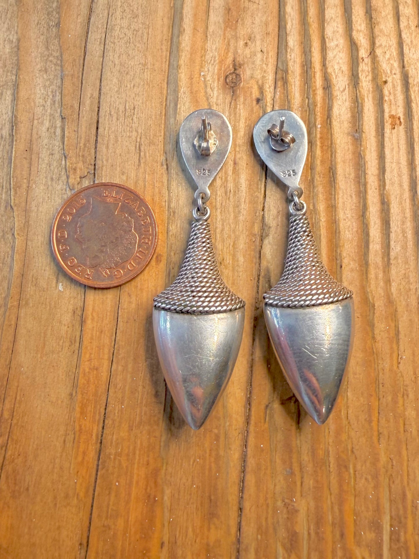Arrowhead Style Dangle Boho 925 Sterling Silver Earrings