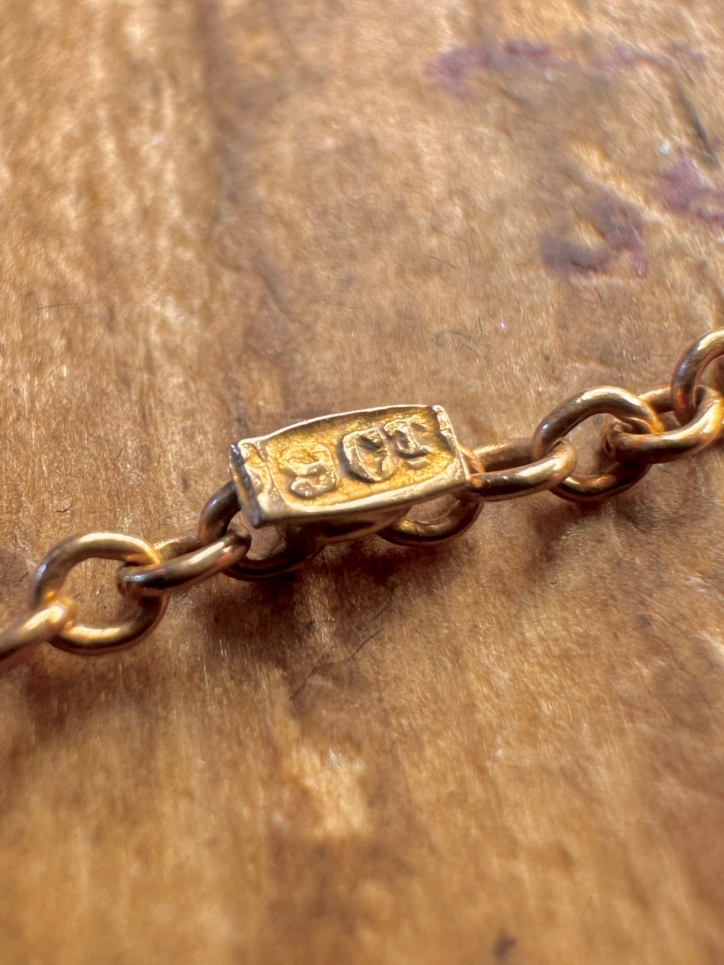 9ct Gold Belcher and Bar Link 18.8 inch Necklace