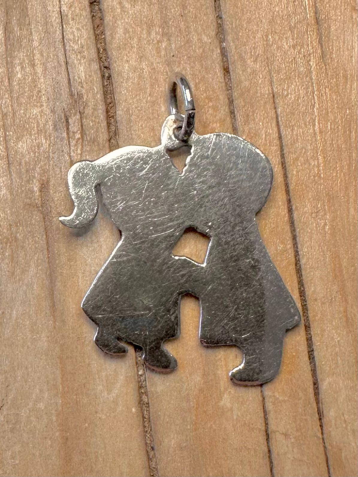 Vintage Boy and Girl 925 Silver Pendant