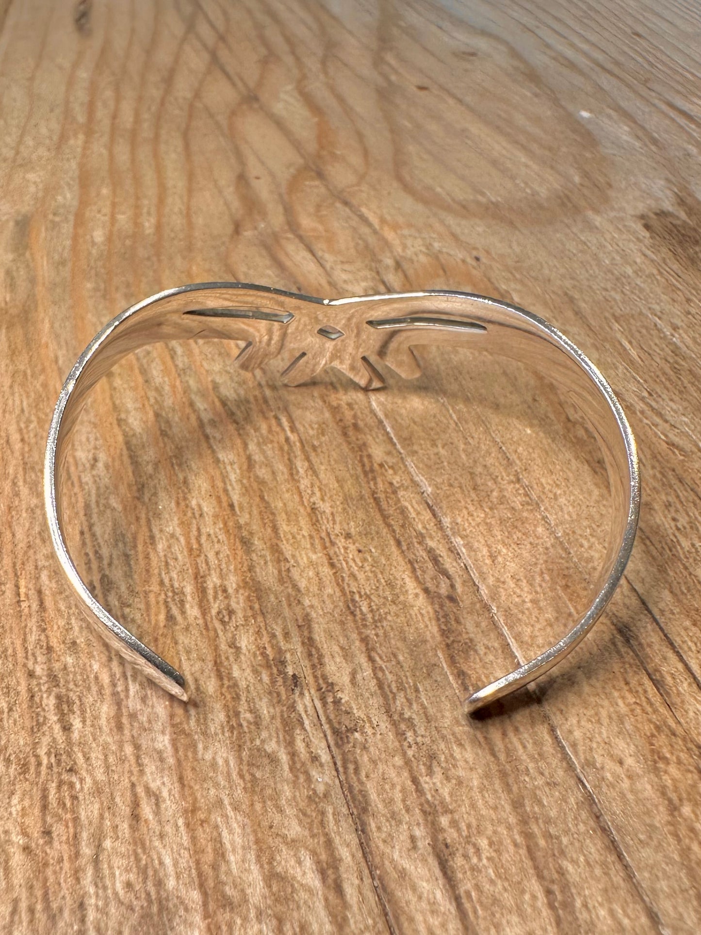 Modernist Contemporary Shaped Cuff 925 Sterling Silver Bangle