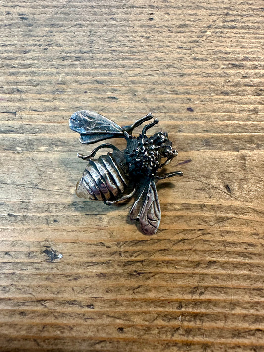 Vintage Bee 925 Silver Brooch