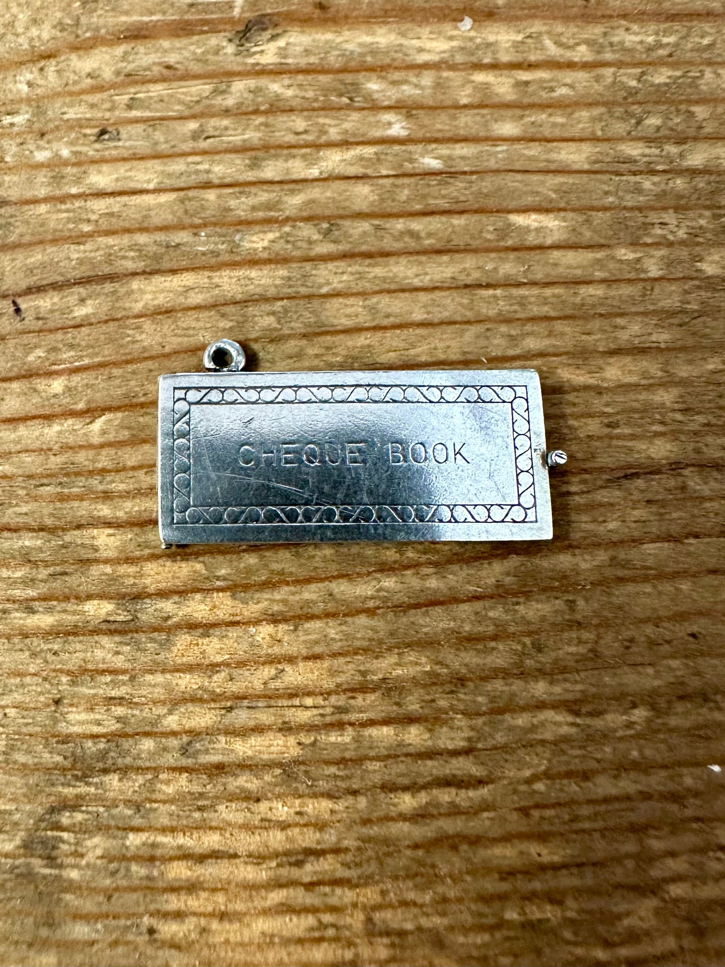 Vintage Georg Jensen Cheque Book Silver Charm Pendant