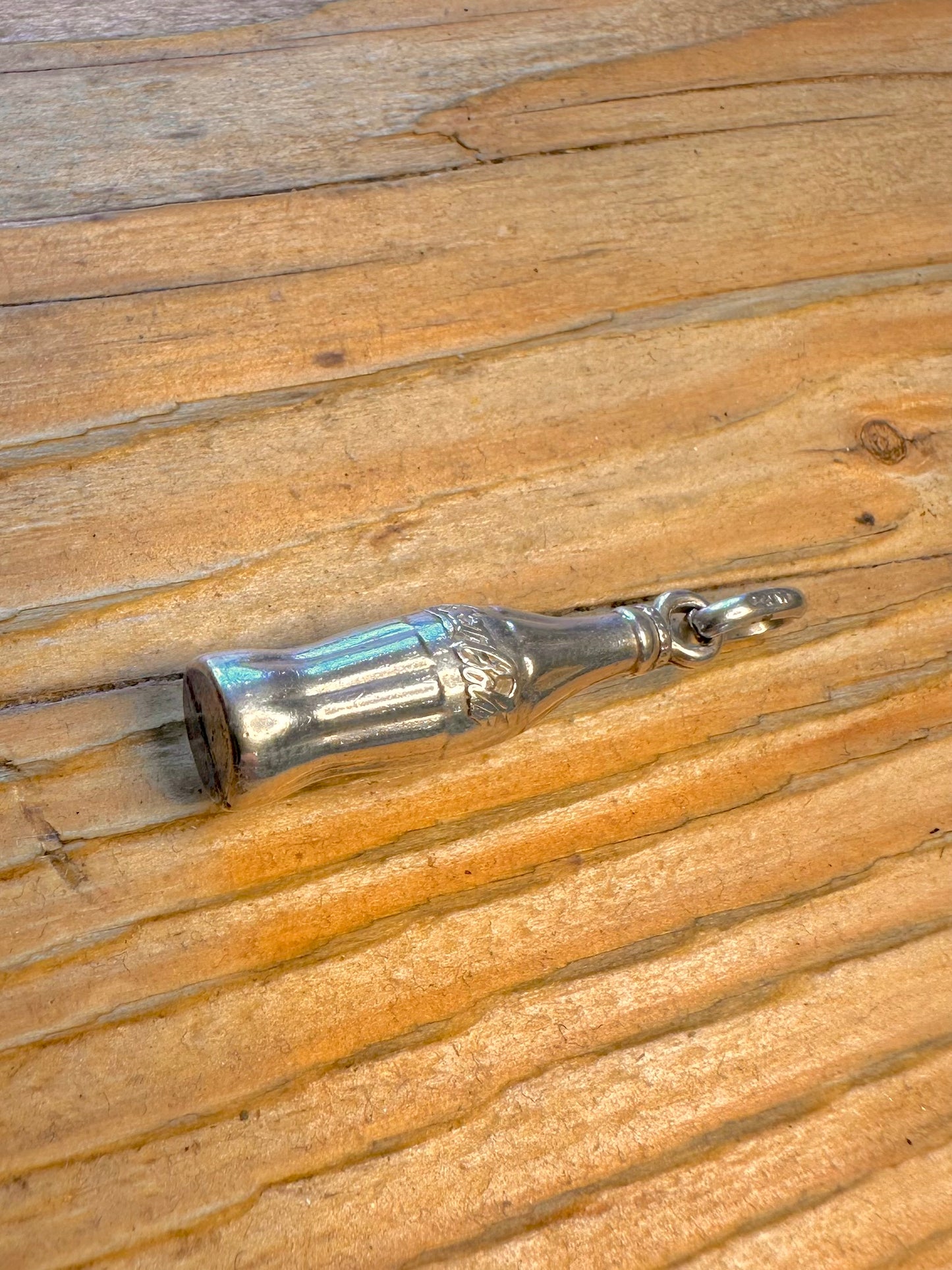 Rare Coca Cola Bottle 925 Sterling Silver Charm Pendant