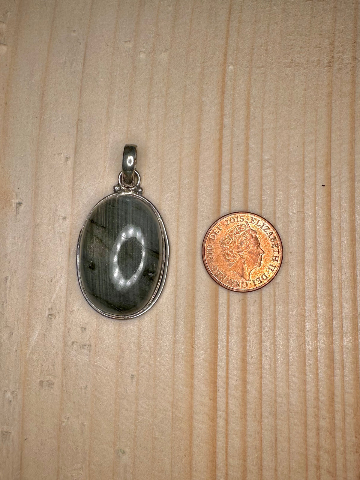 Labradorite Chunky Statement 925 Sterling Silver Pendant