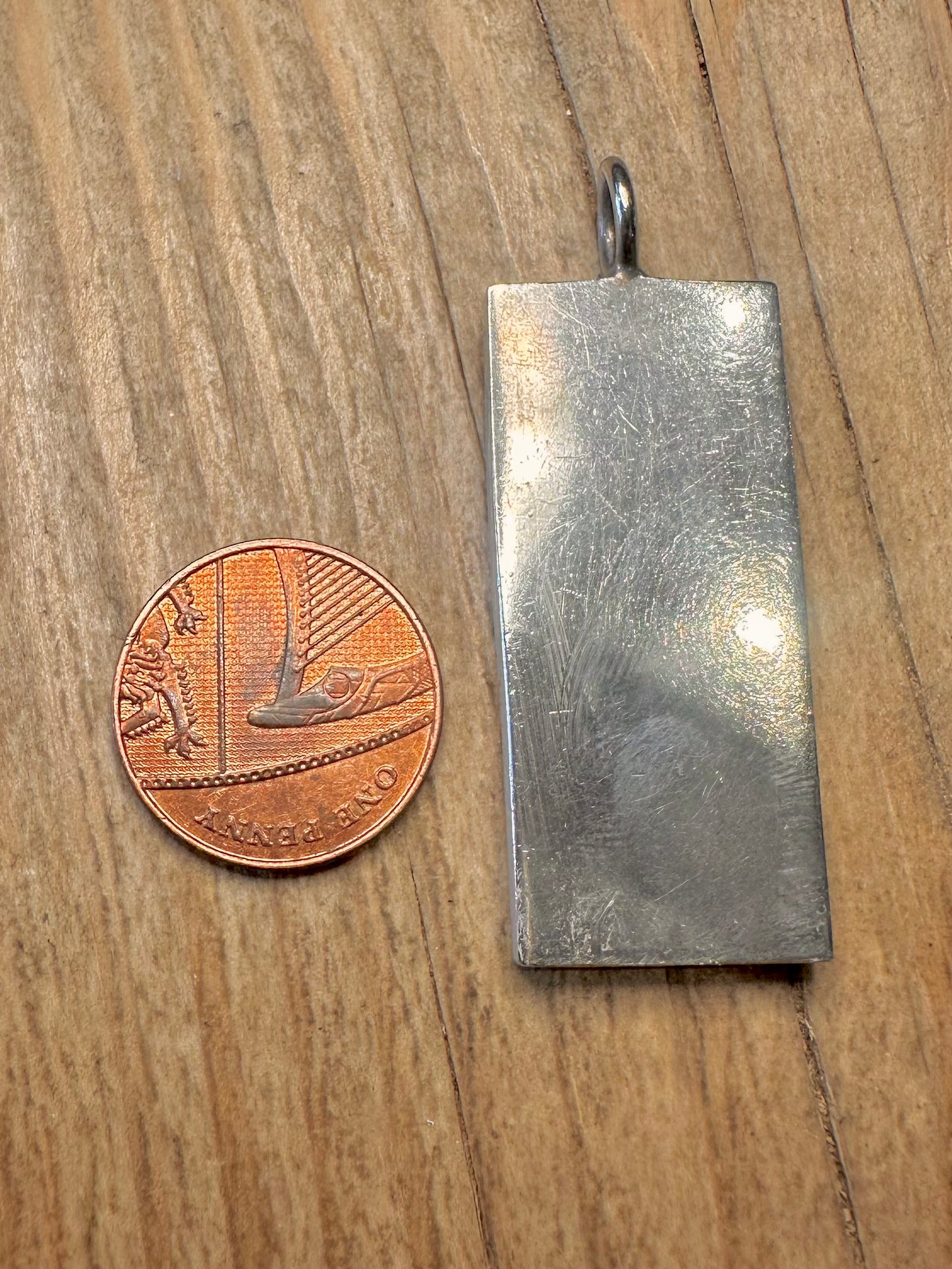 Vintage 1979 St Christopher Ingot 925 Sterling Silver Pendant