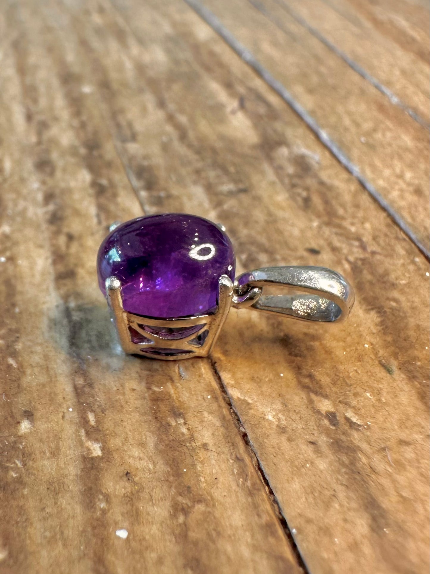 Amethyst Oval 925 Sterling Silver Pendant