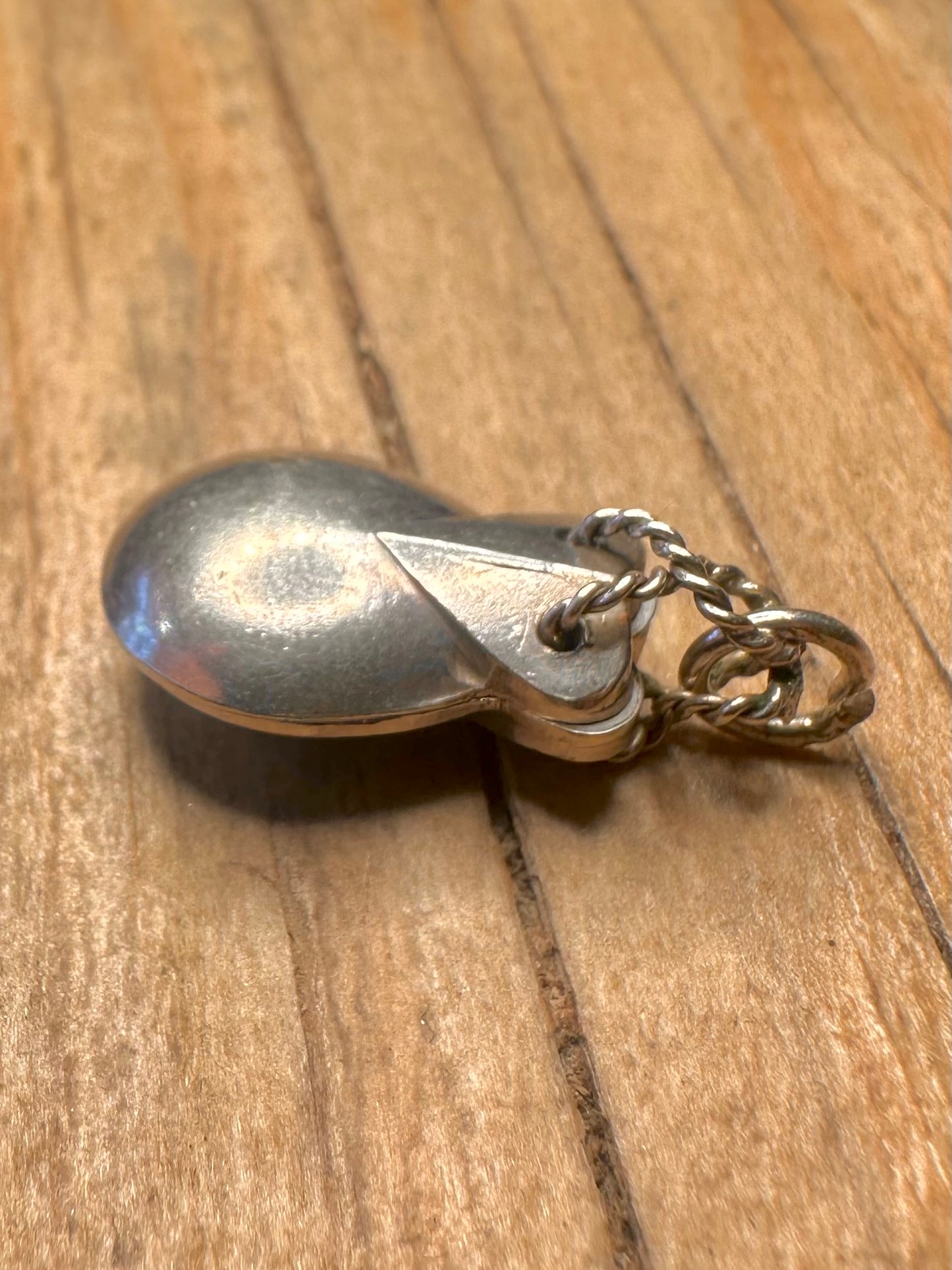 Vintage Kastagnetten 925 Sterling Silber Anhänger