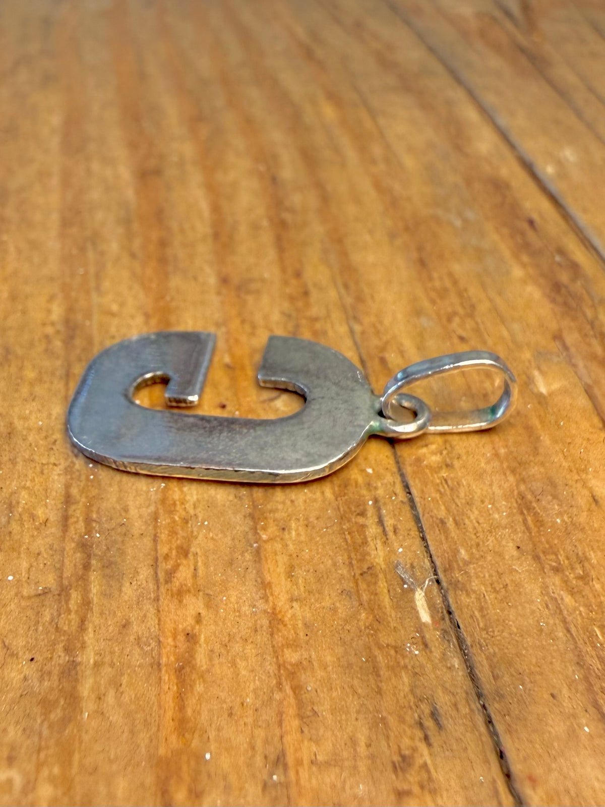 Letter G Initial 925 Sterling Silver Pendant