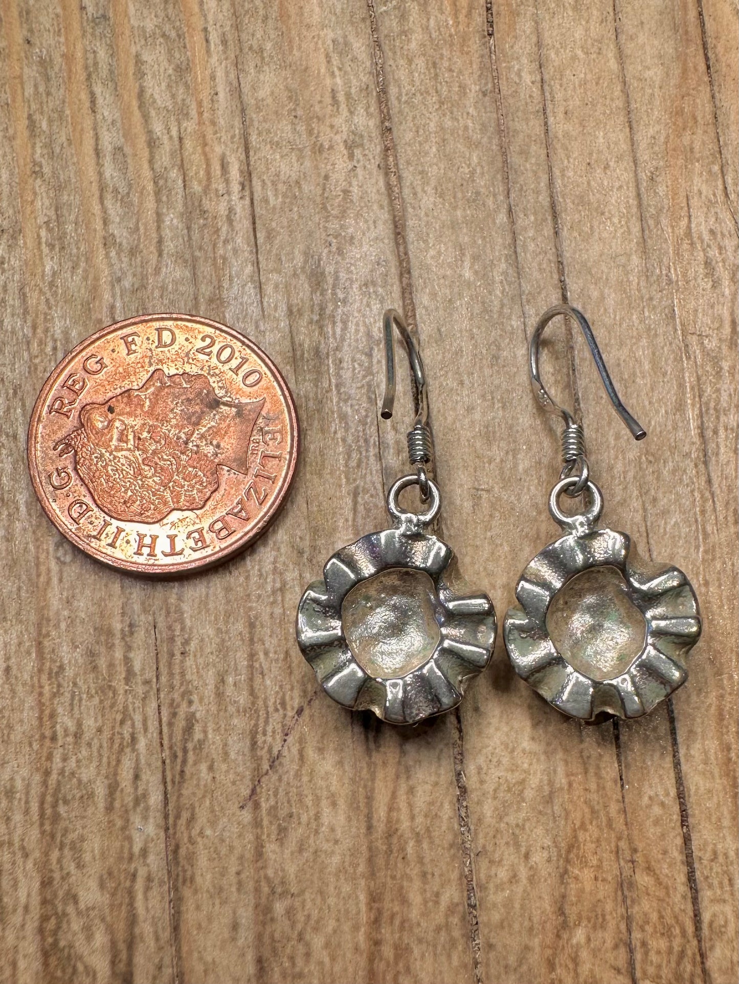 Abstract Dangle 925 Sterling Silver Earrings