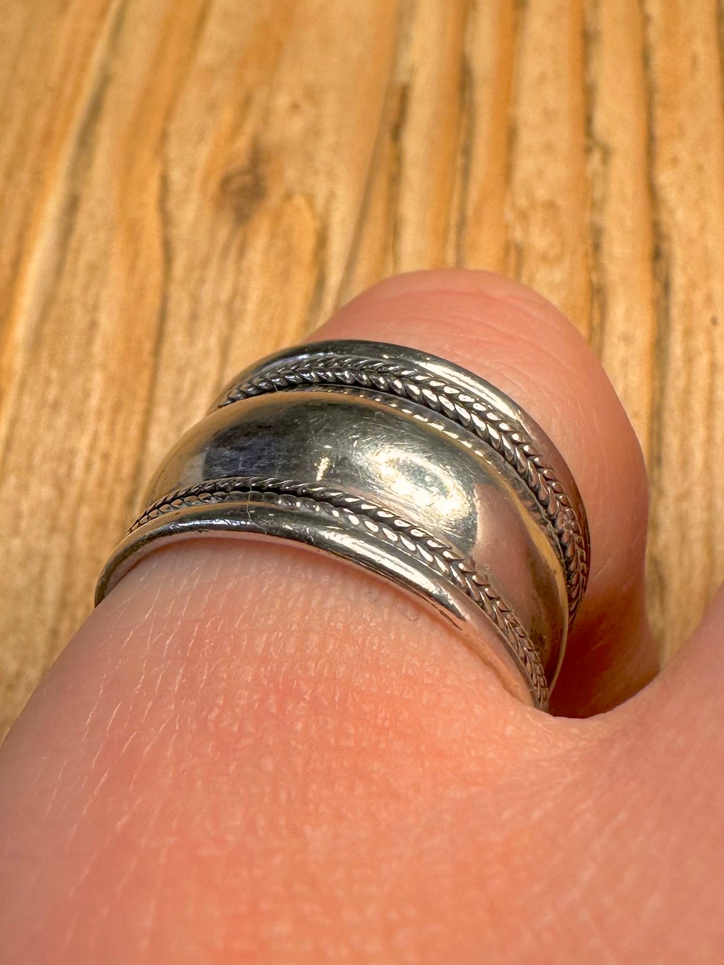 Vintage Tribal 925 Sterling Silver Size L1/2 Ring