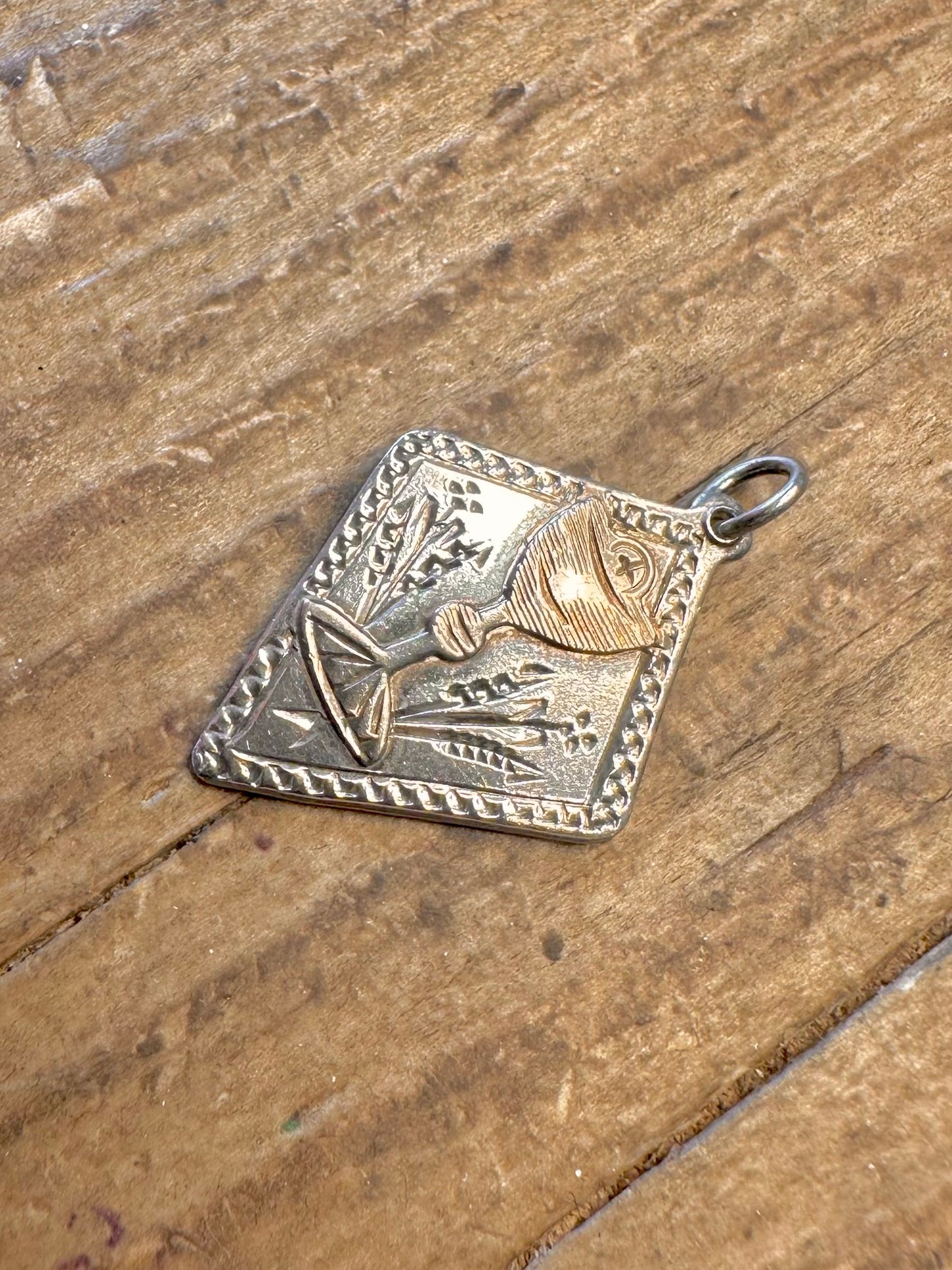 Irish 1961 Chalice Gold Plate on 925 Sterling Silver Pendant
