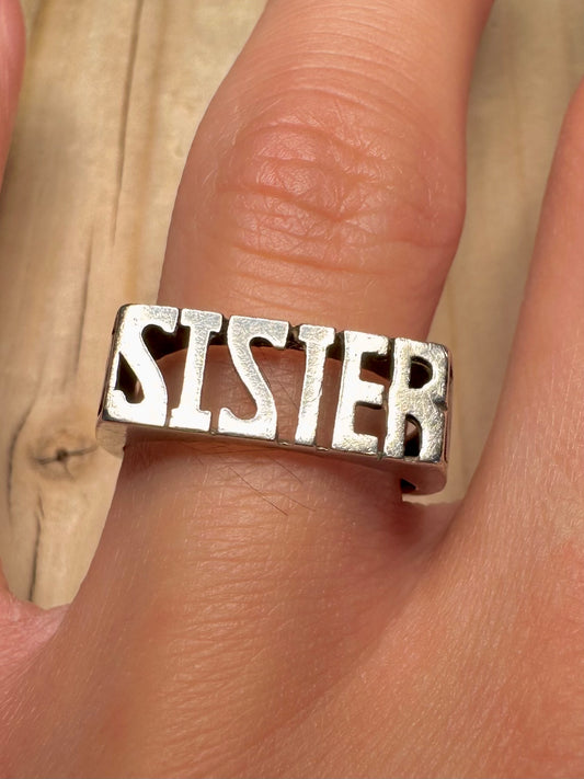 Sister 925 Sterling Silver Size M Ring