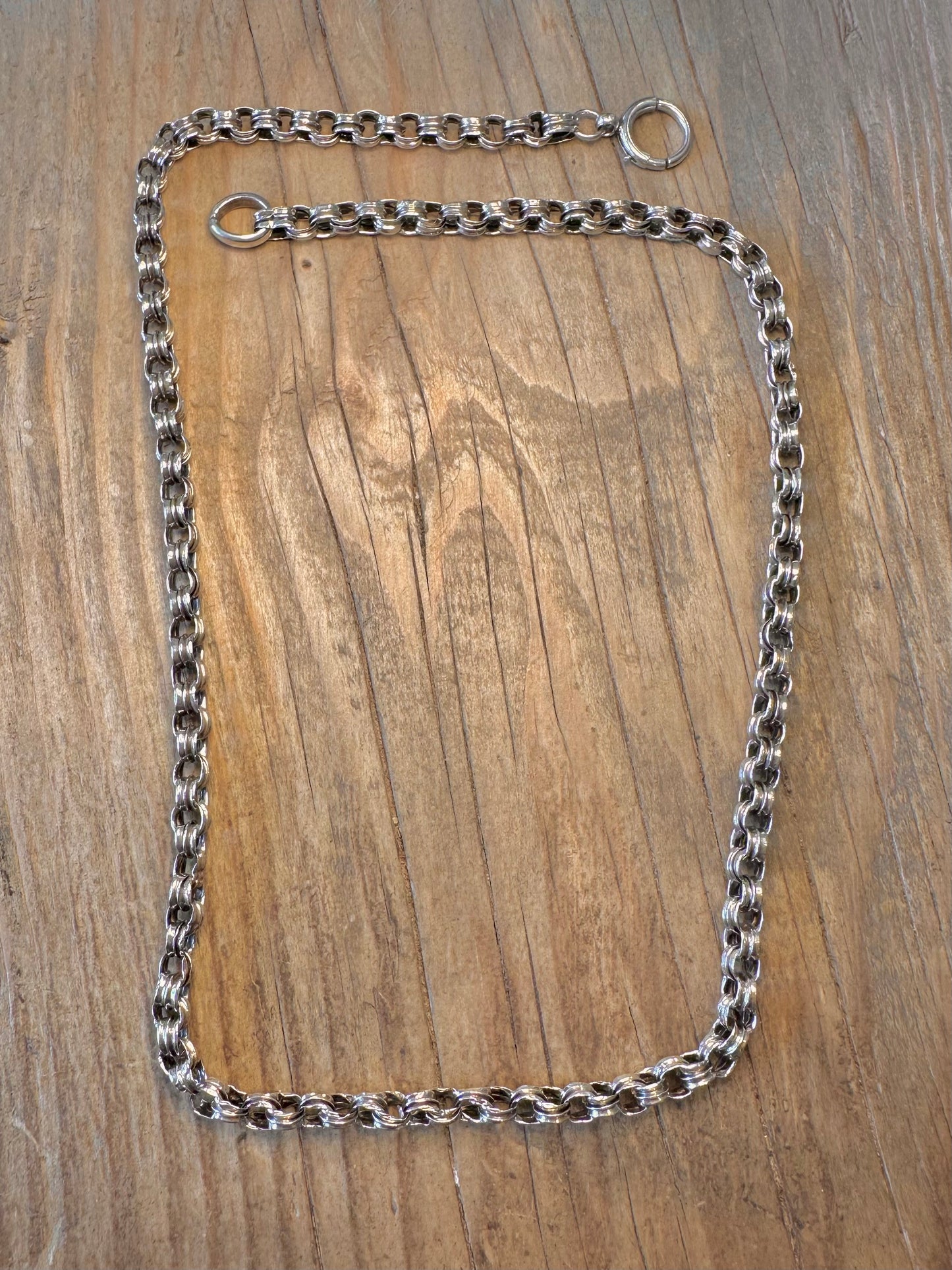 Double Link Rolo 925 Sterling Silver 22 inch Necklace