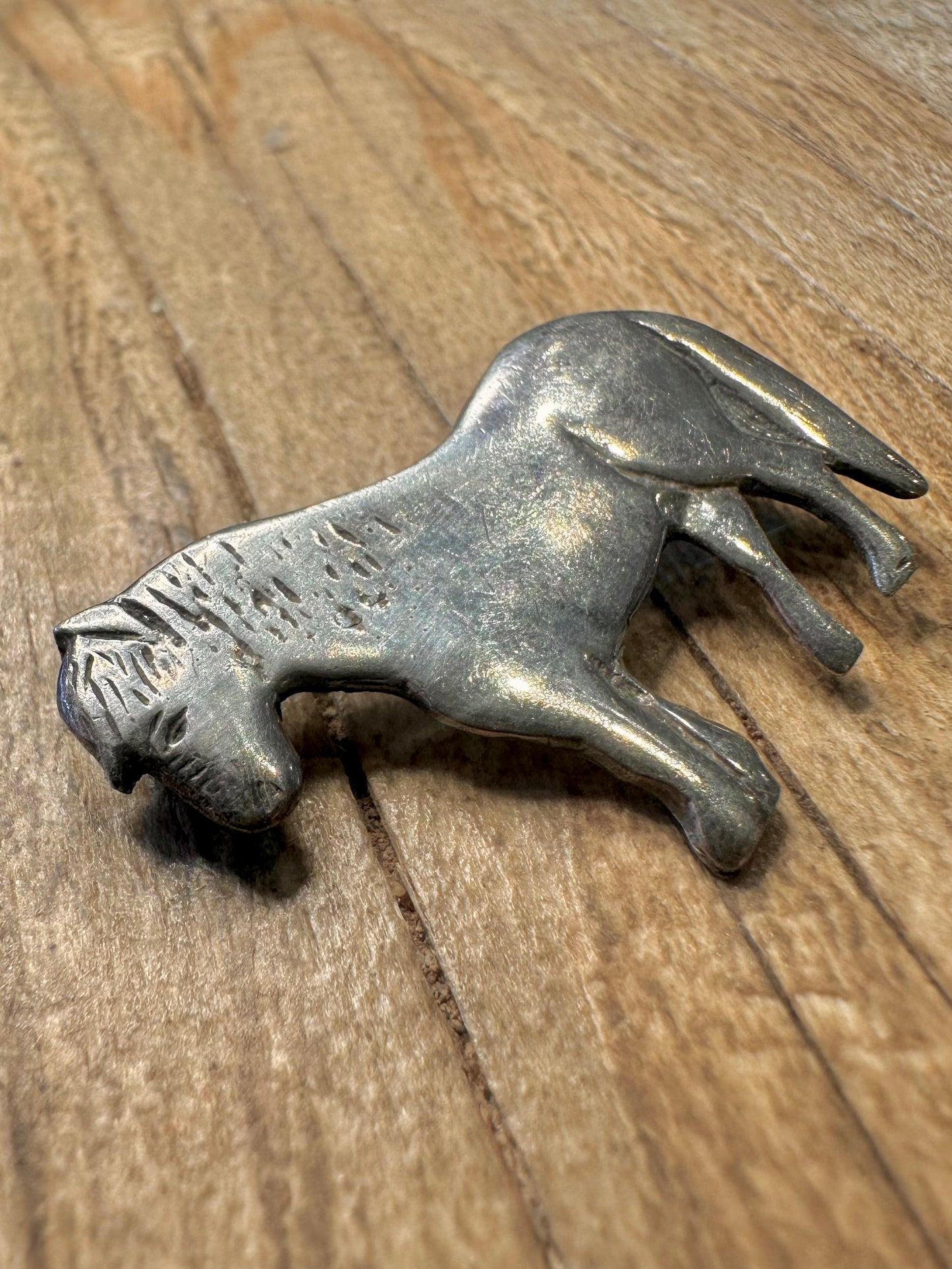 Vintage 1973 Shetland Pony 925 Sterling Silver Brooch