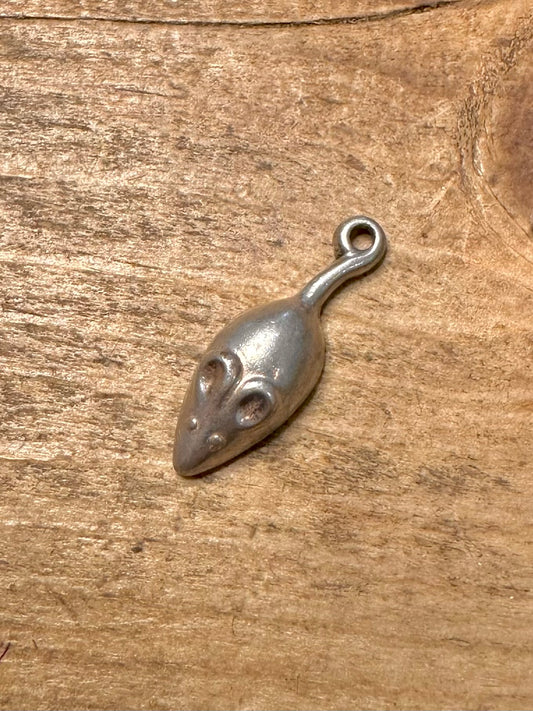 Vintage Mouse 925 Silver Pendant