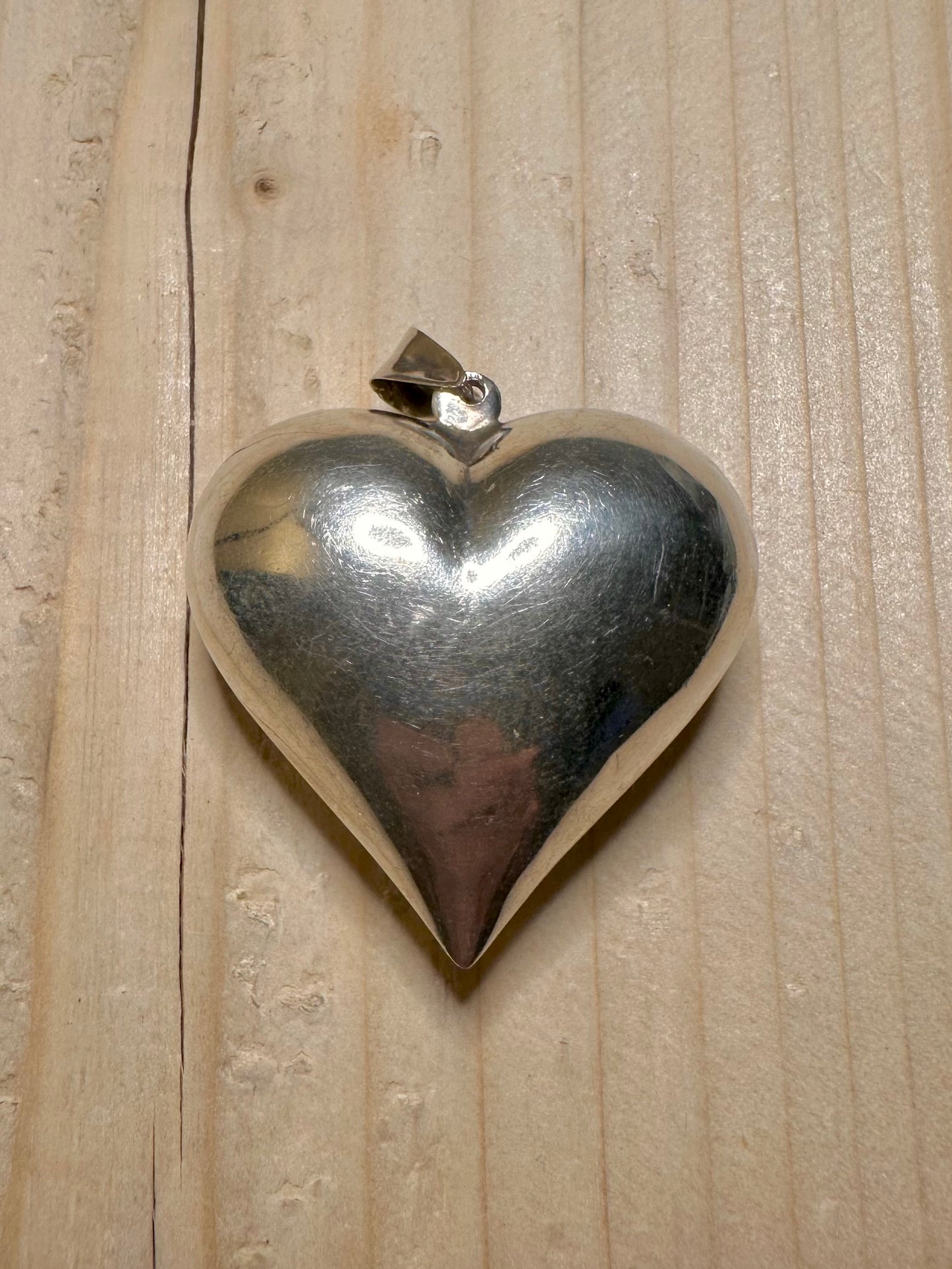 Chunky Heart 925 Sterling Silver Pendant
