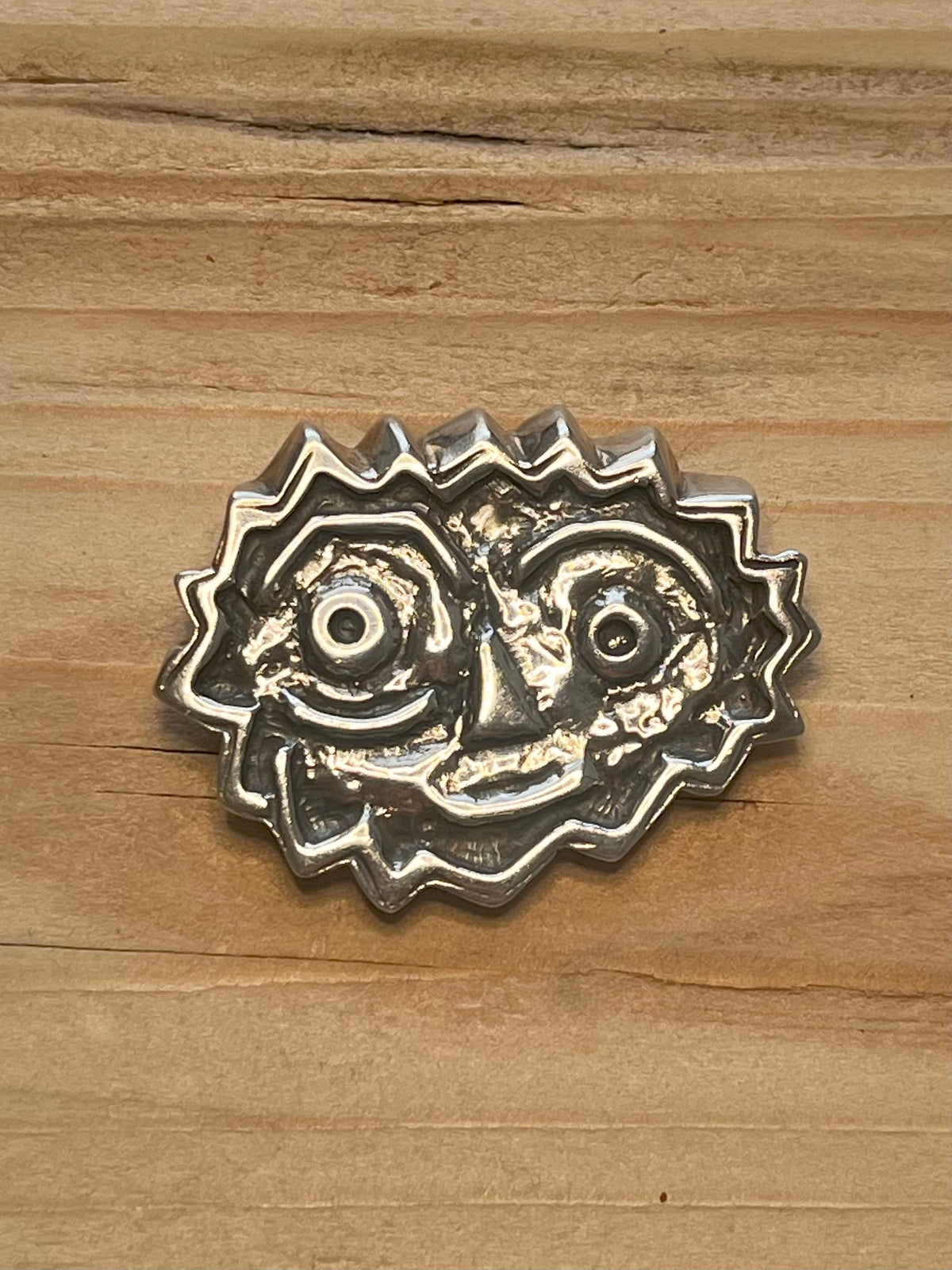 Abstract Smiling Face 925 Sterling Silver Pendant
