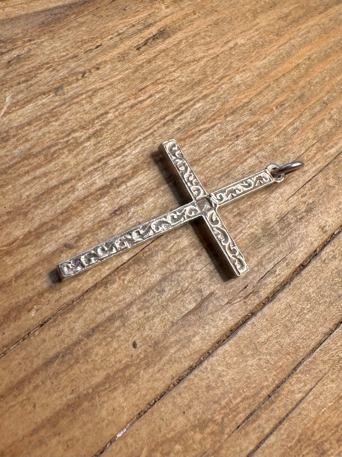 Cross 1976 Engraved 925 Sterling Silver Pendant