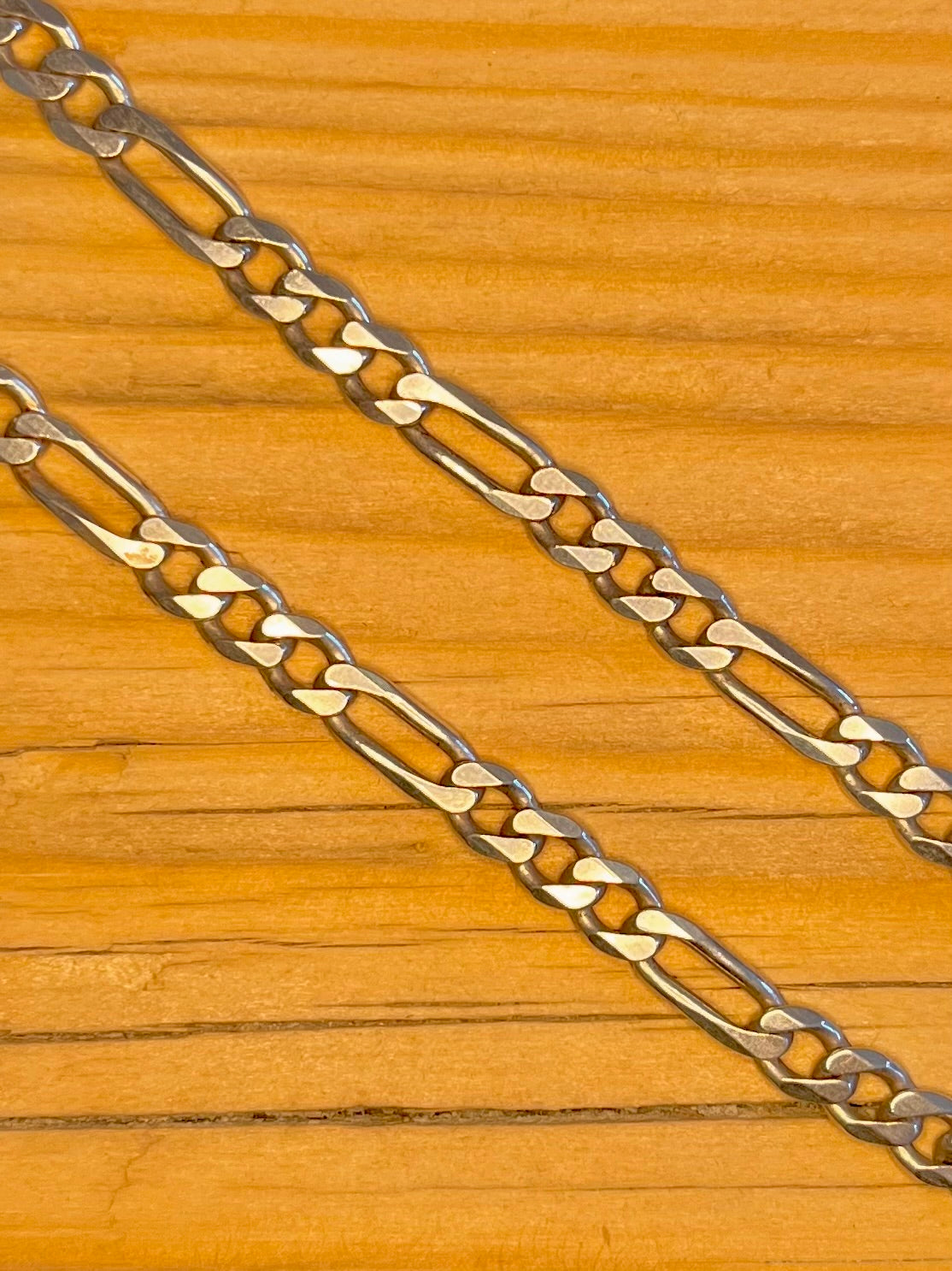 Figaro Chain Italian 925 Sterling Silver 22.5 inch Necklace