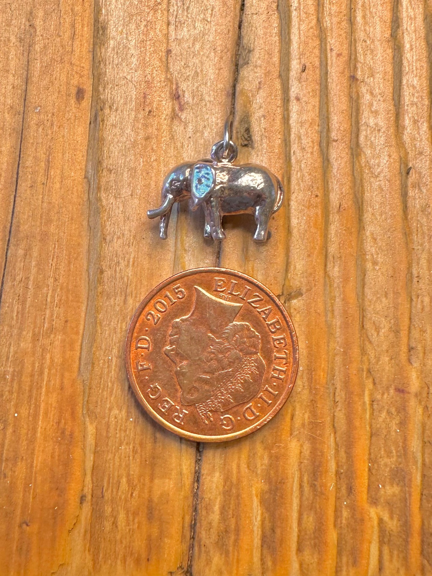 Elephant Solid 925 Sterling Silver Charm Pendant