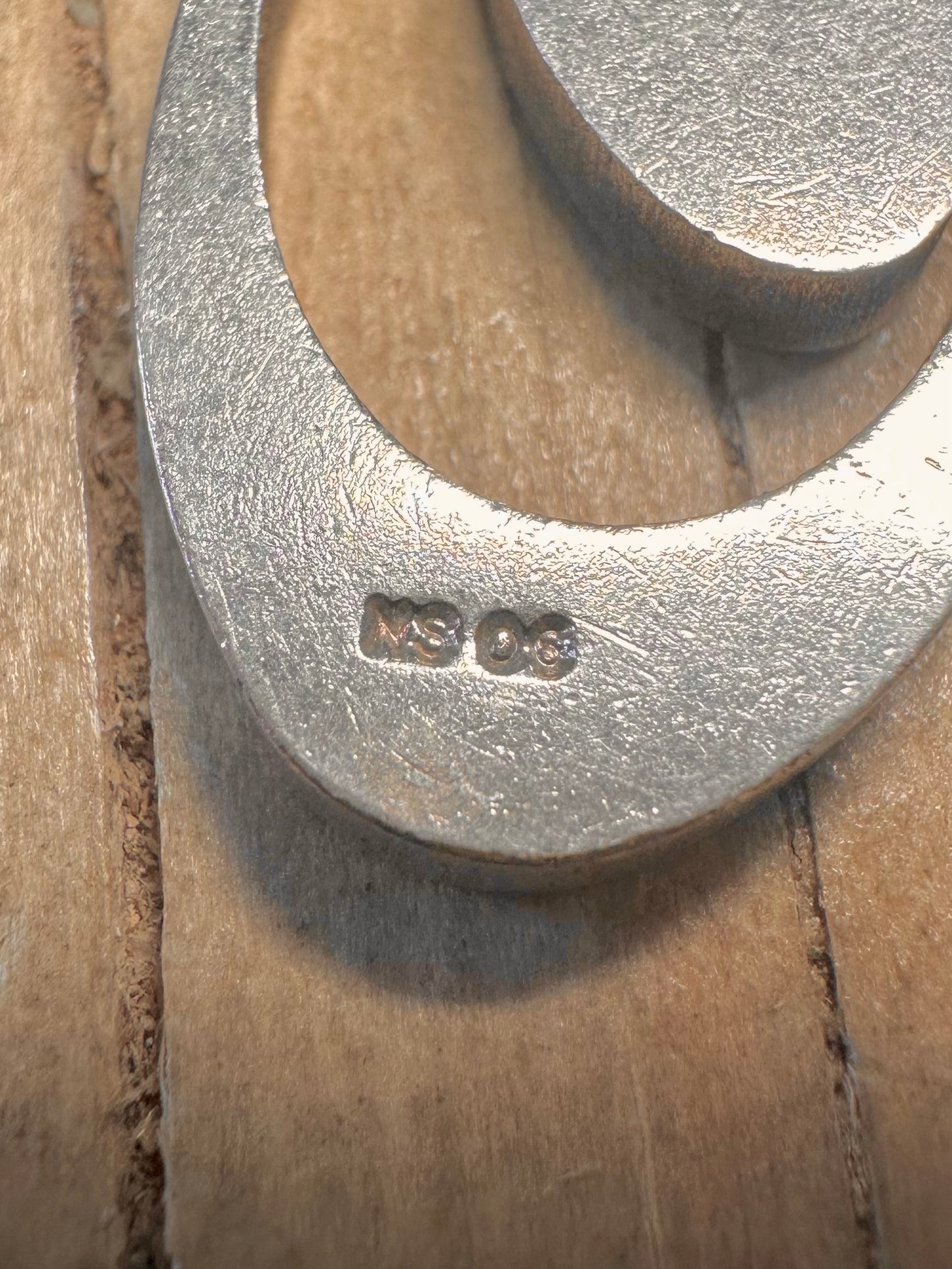 Abstract Shaped 925 Sterling Silver Pendant