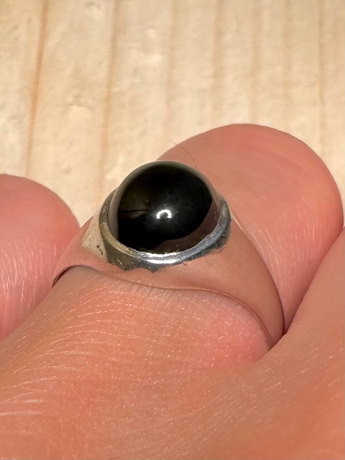 Onyx Signet 925 Sterling Silver Size O Ring