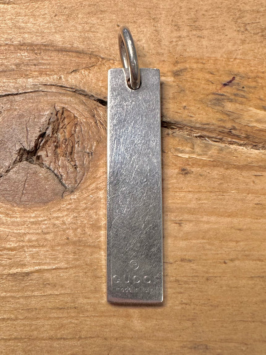Vintage Gucci Bar 925 Silver Made in Italy Pendant