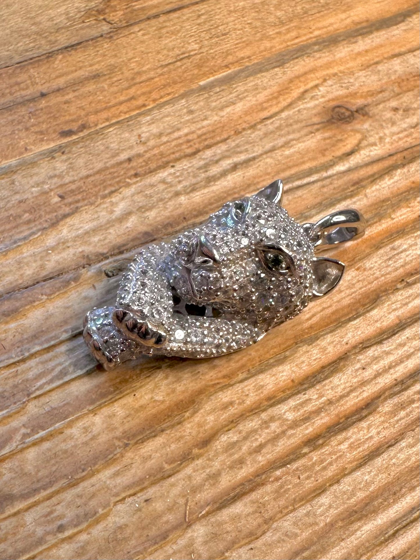 Tova Panther Cubic Zirconia 925 Sterling Silver Pendant