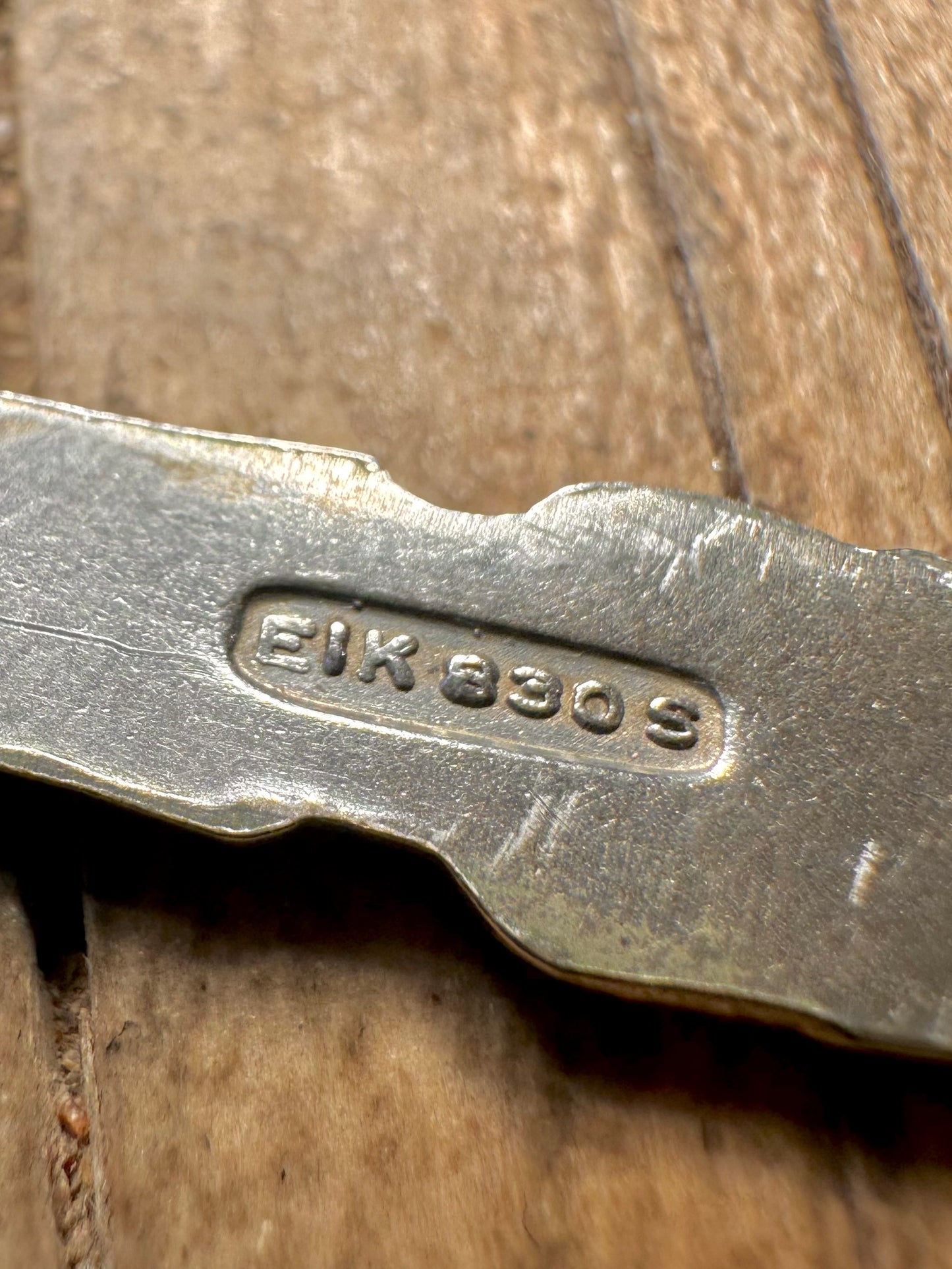 Vintage Norwegian EIK Easter Island Aku Aku 830 Silver Pendant