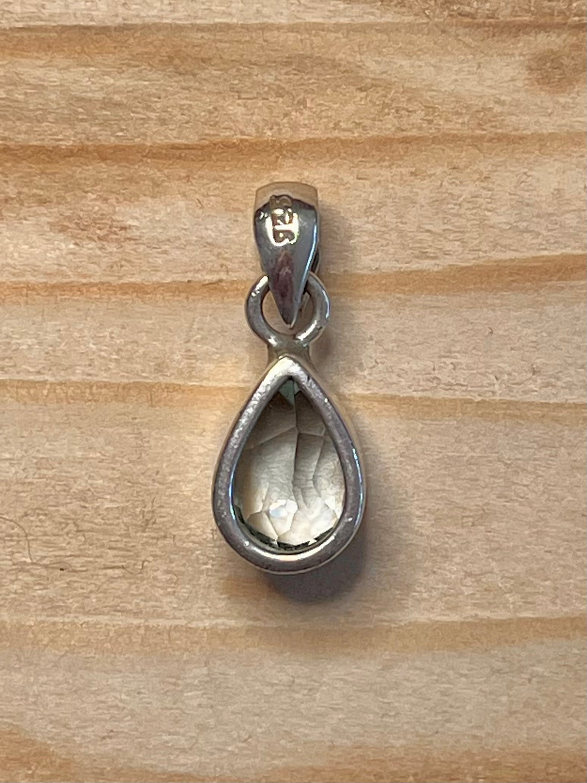 Blue Topaz Tear Drop 925 Sterling Silver Pendant