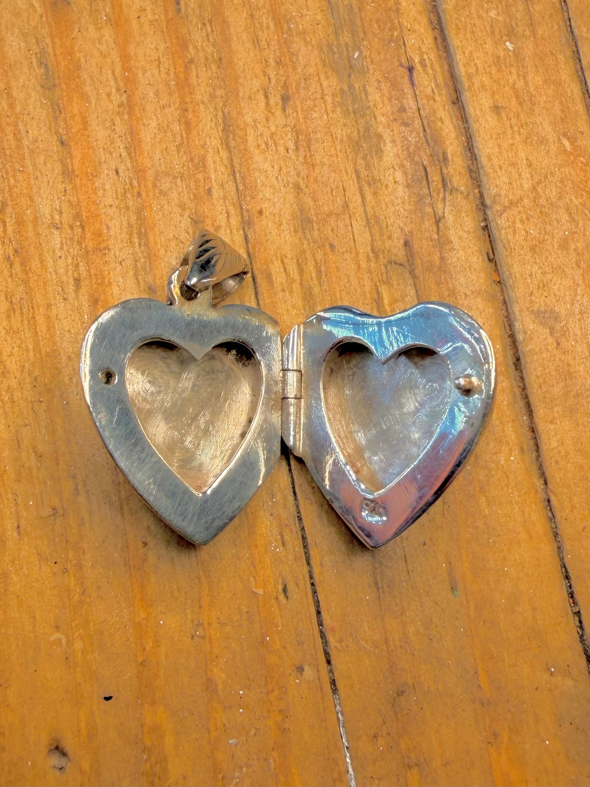 Heart Engraved Floral Locket 925 Sterling Silver Pendant