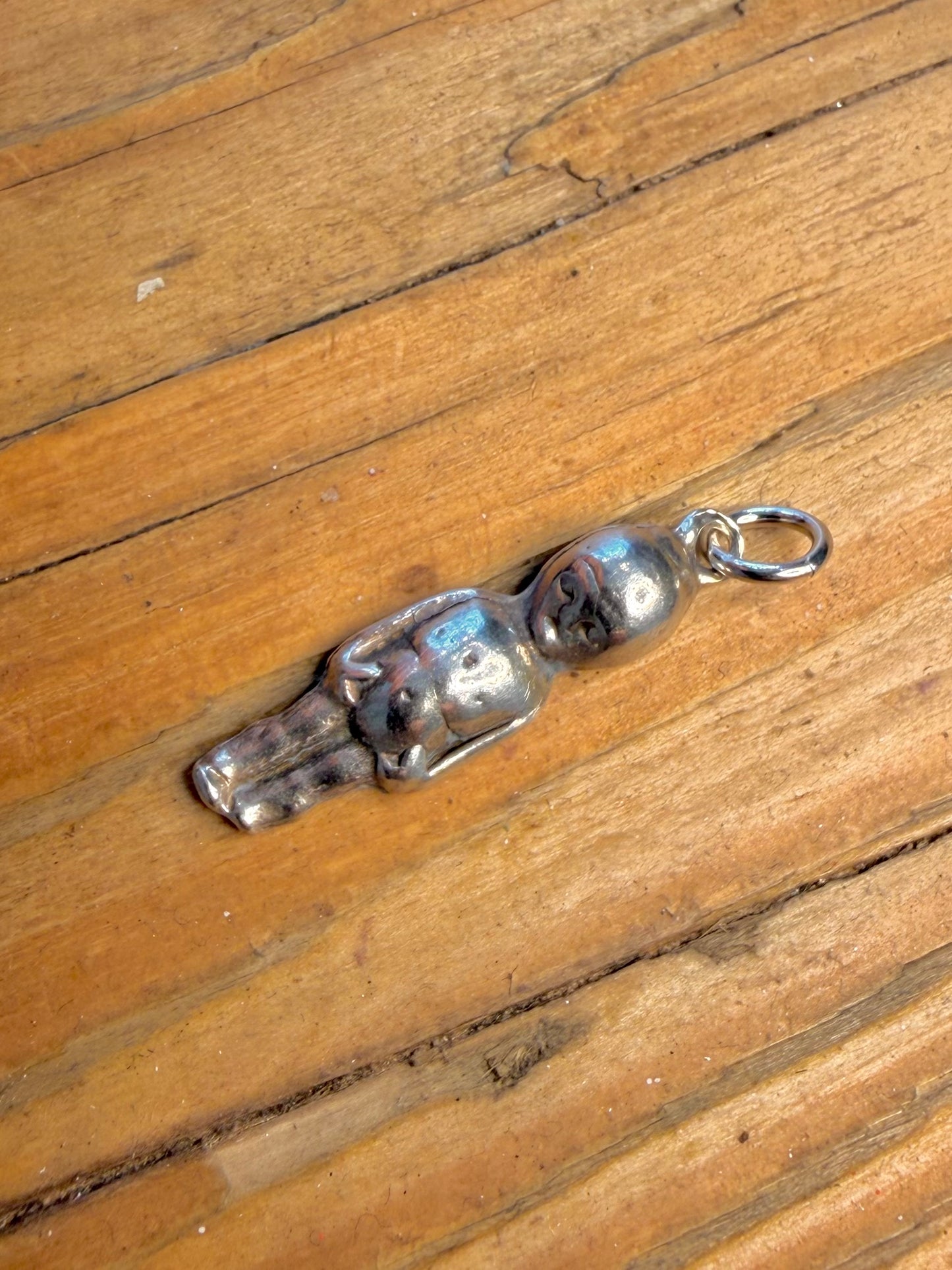Fumsup Baby Doll Figure Good Luck 925 Sterling Silver Pendant