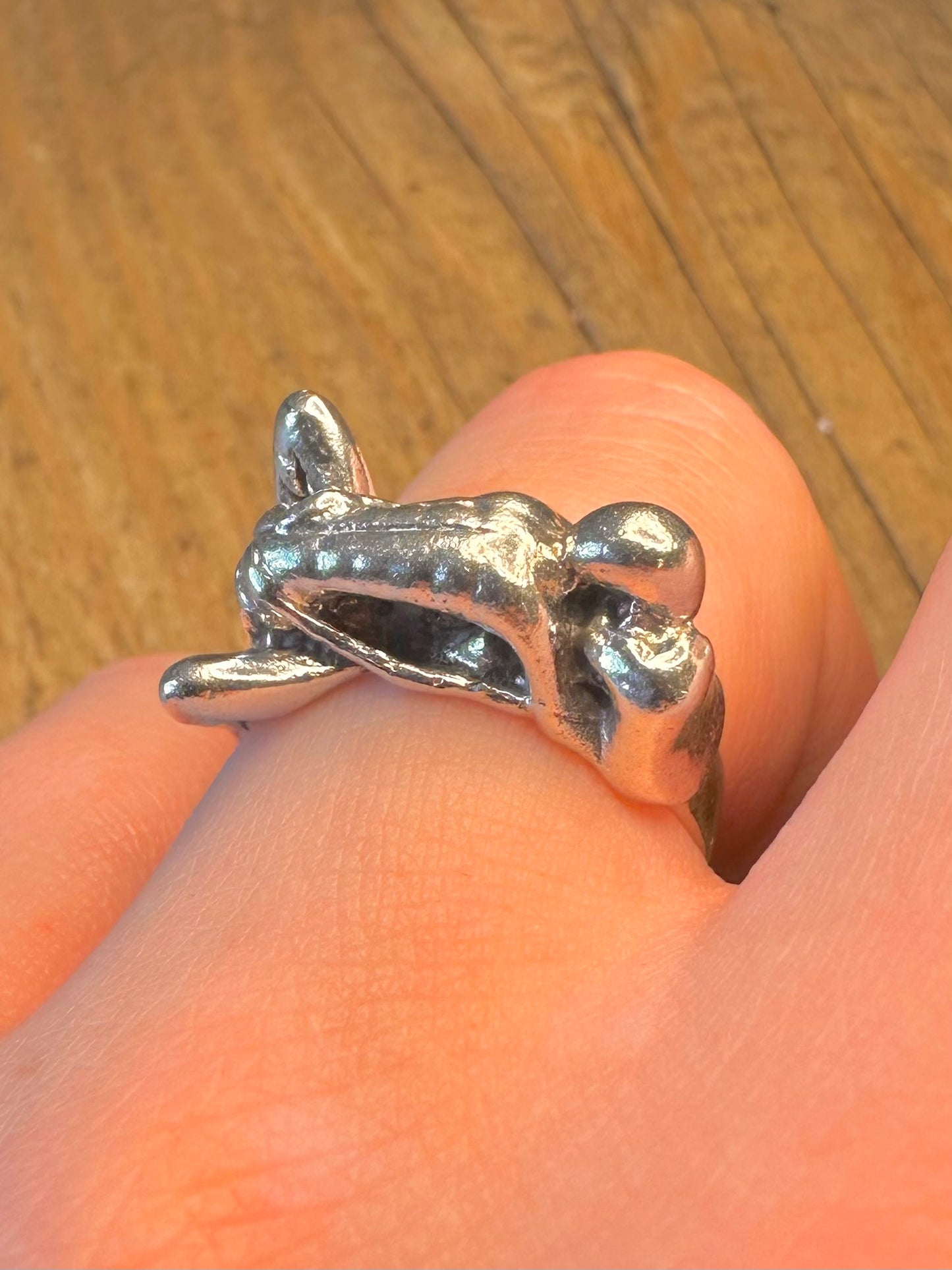 Erotic Kama Sutra Couple 925 Sterling Silver Size Q Ring
